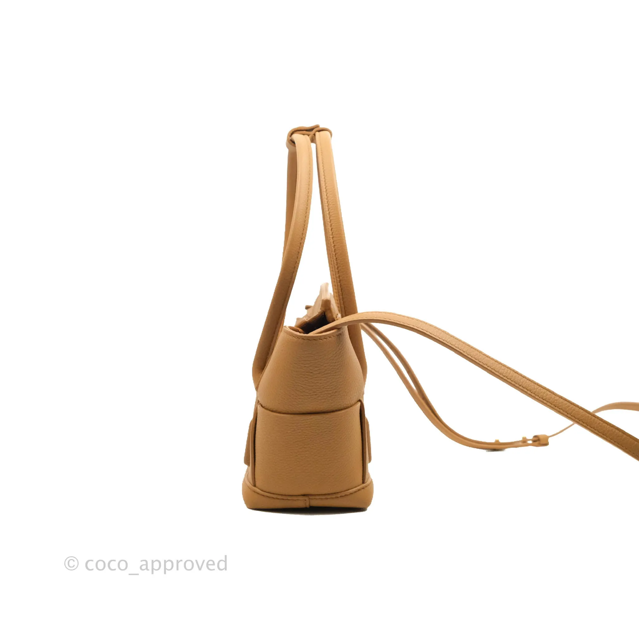 Bottega Veneta Arco Mini Intrecciato Textured-leather Tote Brown