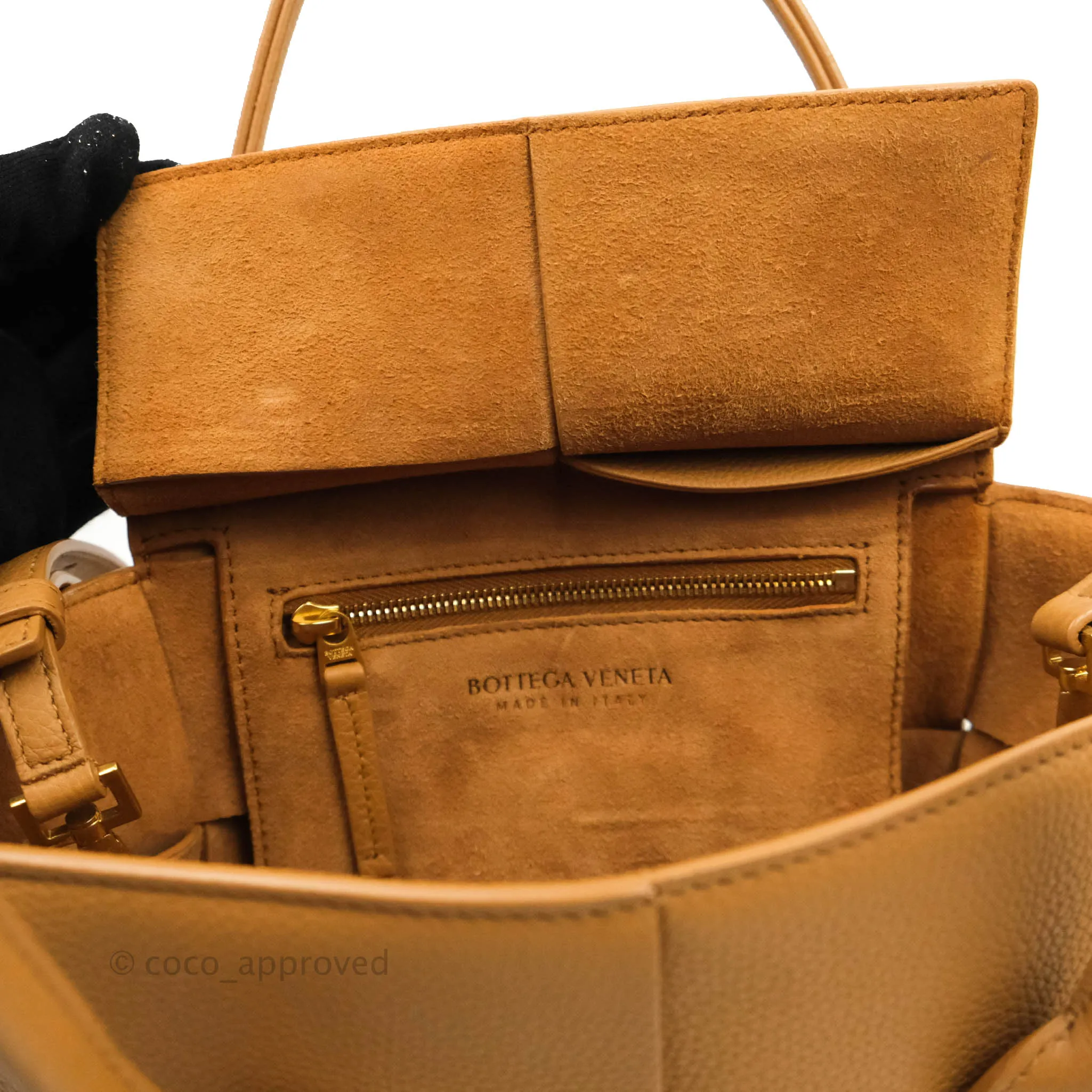 Bottega Veneta Arco Mini Intrecciato Textured-leather Tote Brown