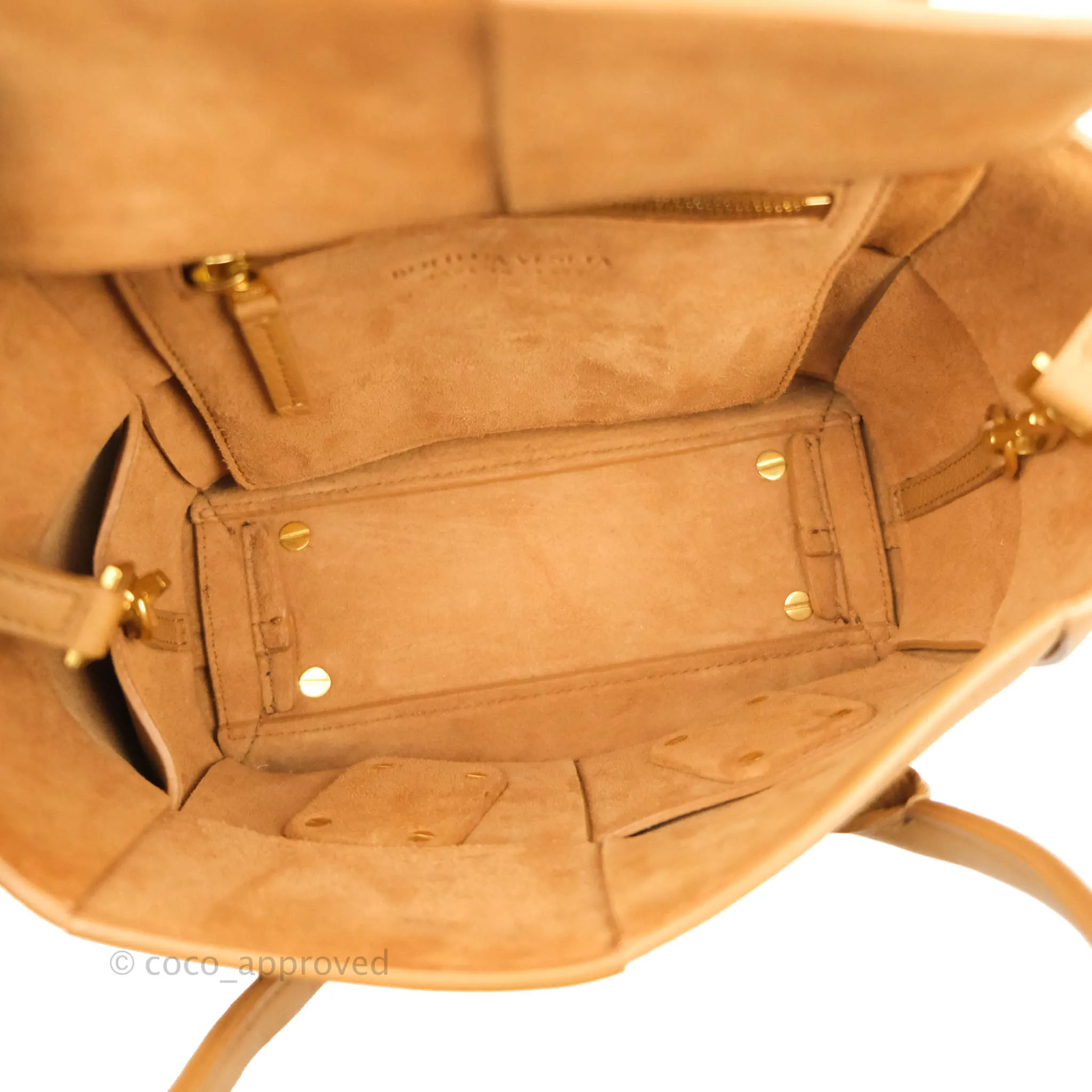 Bottega Veneta Arco Mini Intrecciato Textured-leather Tote Brown