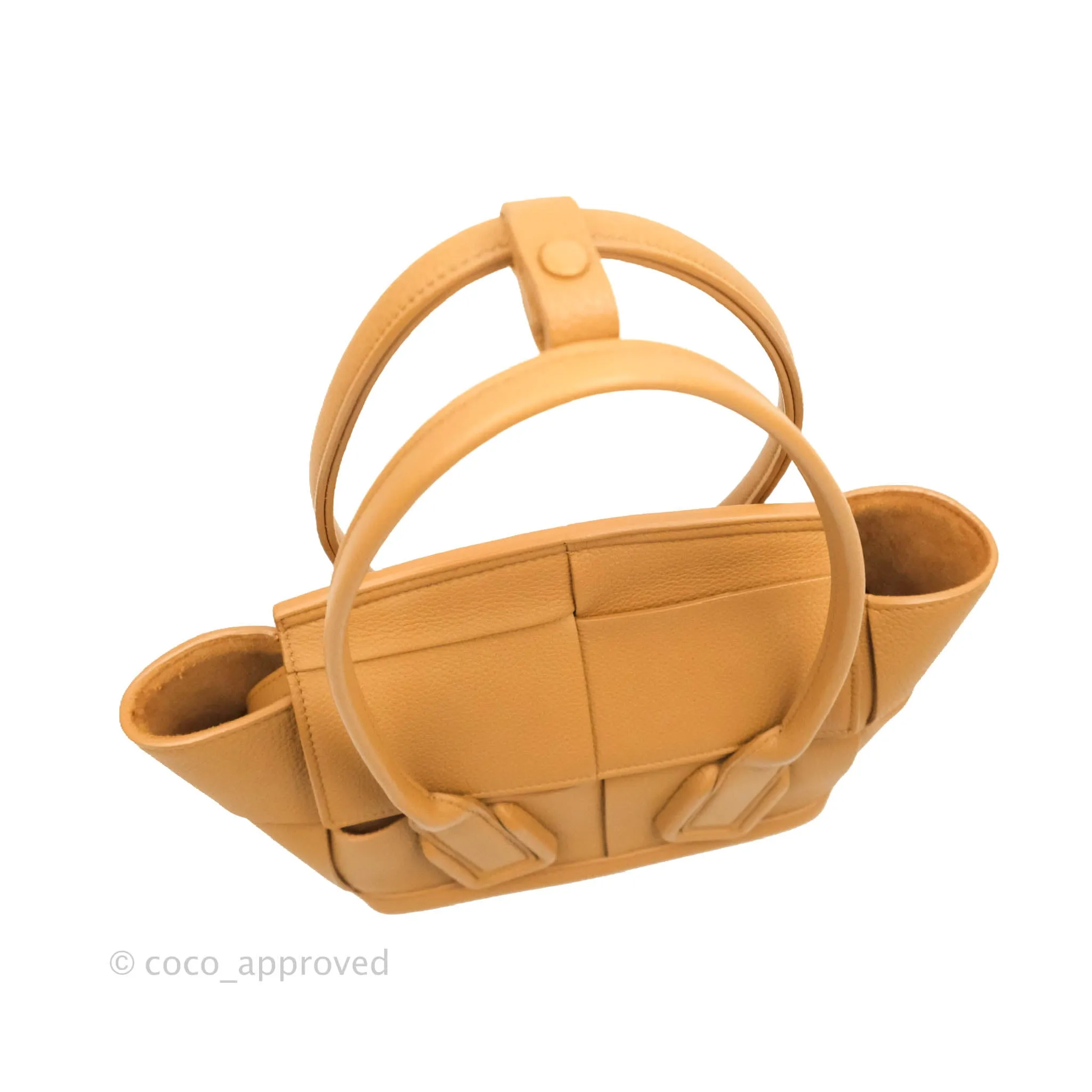 Bottega Veneta Arco Mini Intrecciato Textured-leather Tote Brown