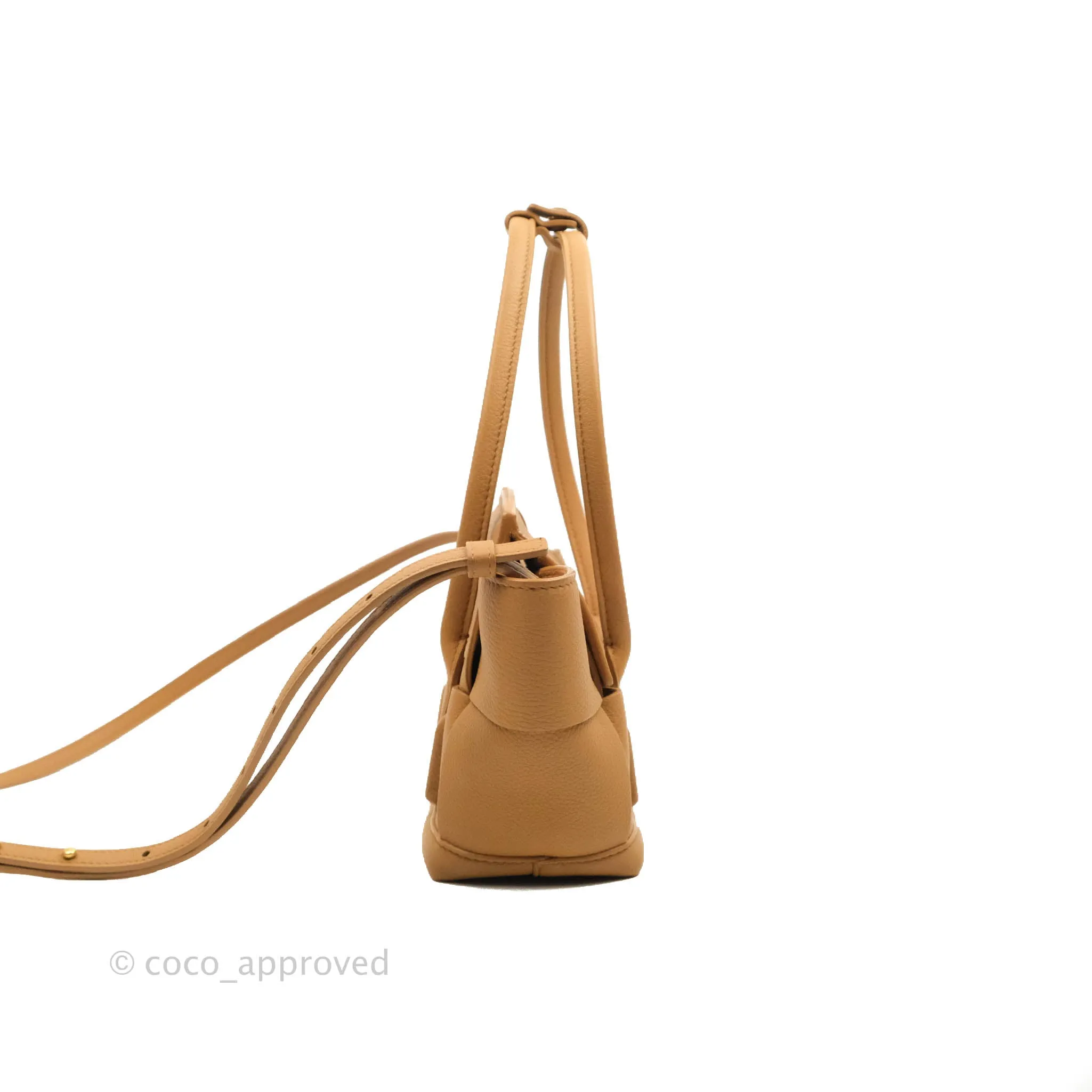Bottega Veneta Arco Mini Intrecciato Textured-leather Tote Brown