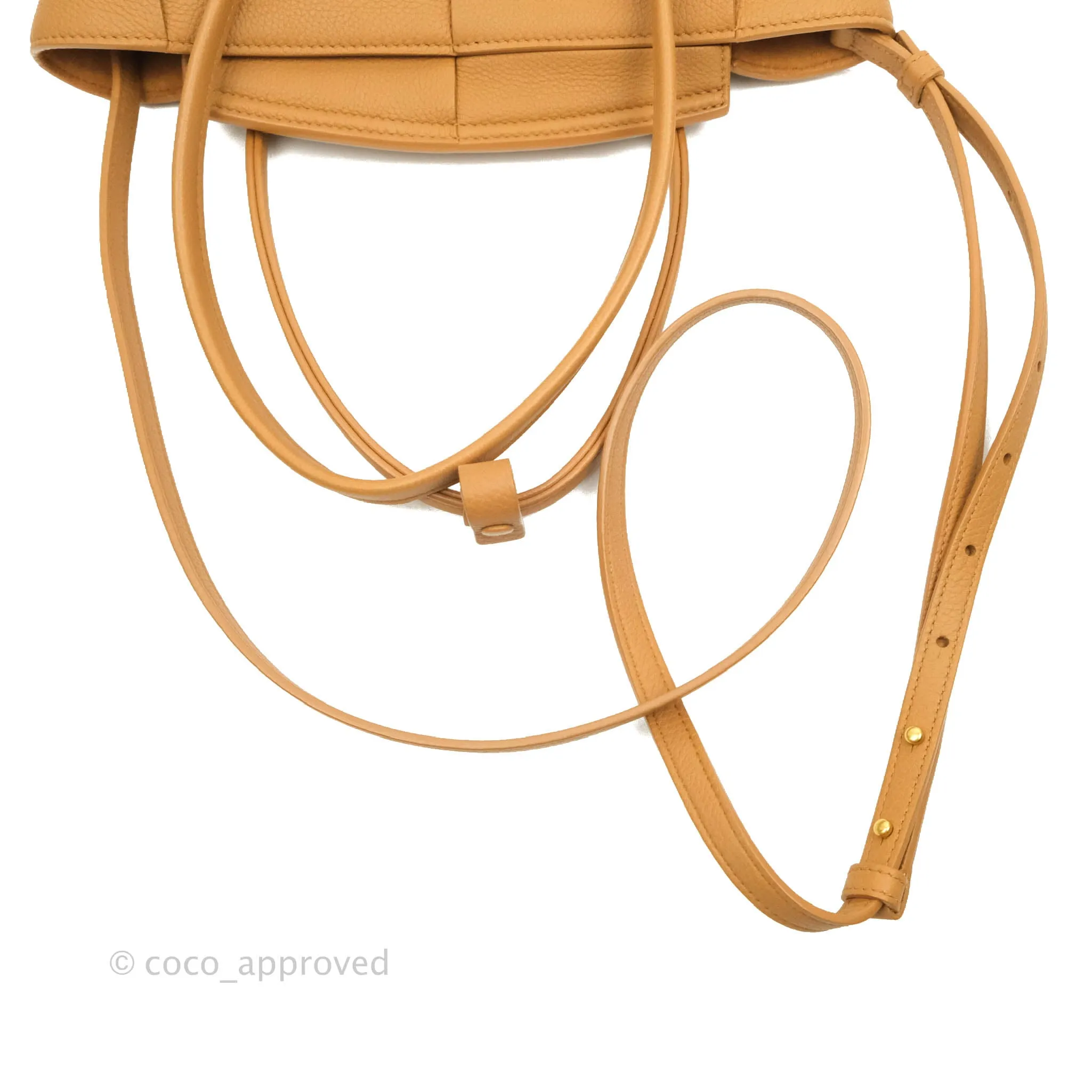 Bottega Veneta Arco Mini Intrecciato Textured-leather Tote Brown