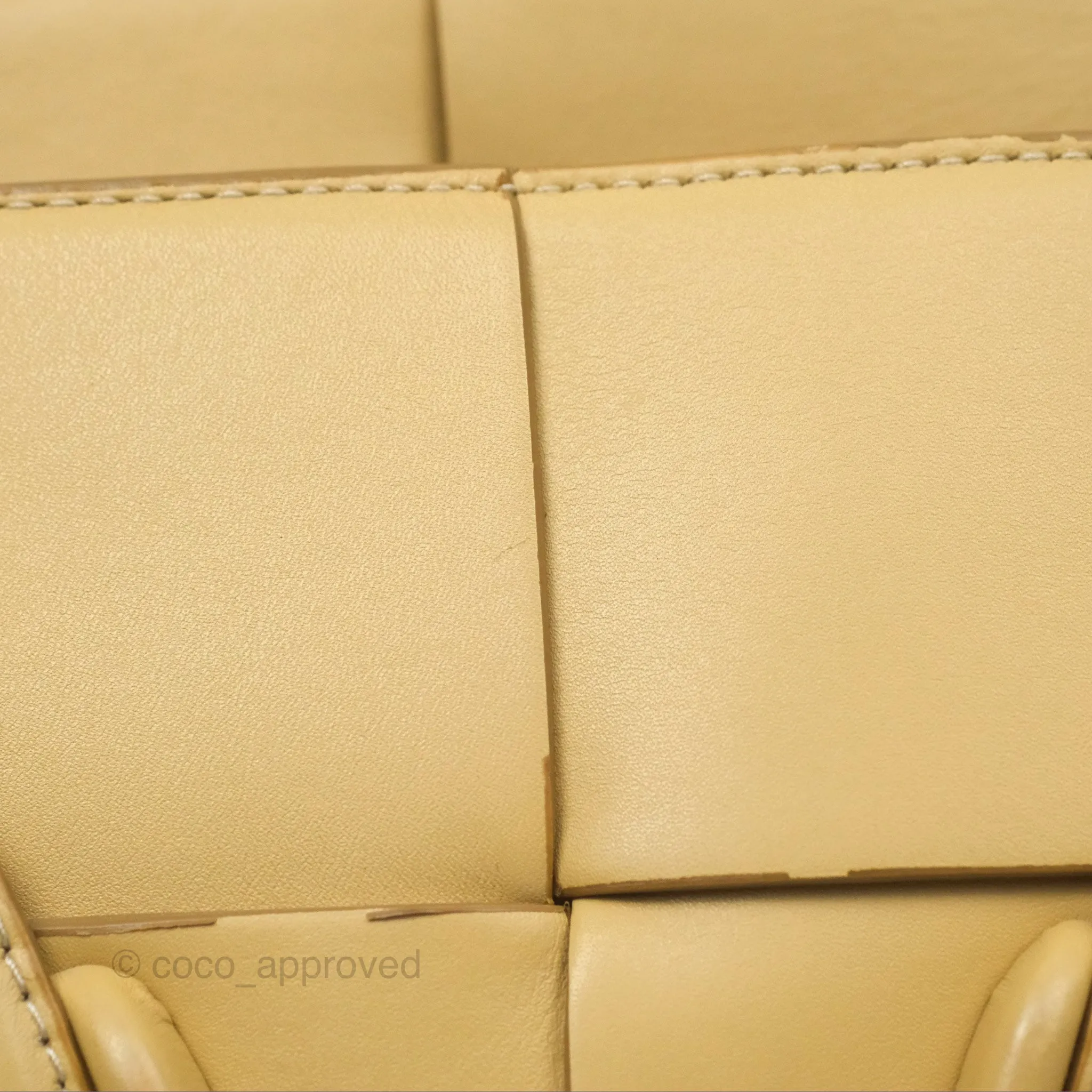 Bottega Veneta Arco Mini Intrecciato Textured-leather Tote Yellow