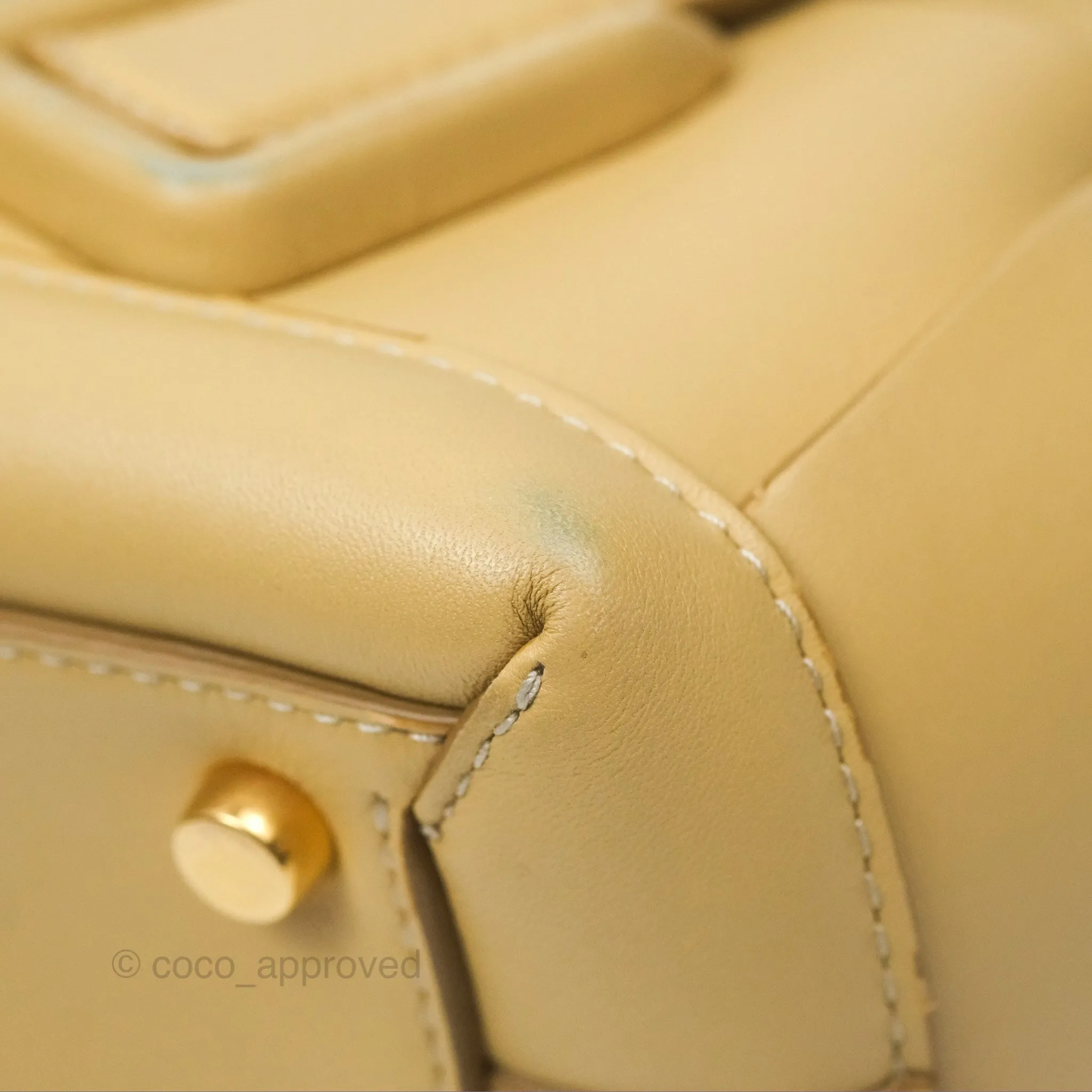 Bottega Veneta Arco Mini Intrecciato Textured-leather Tote Yellow