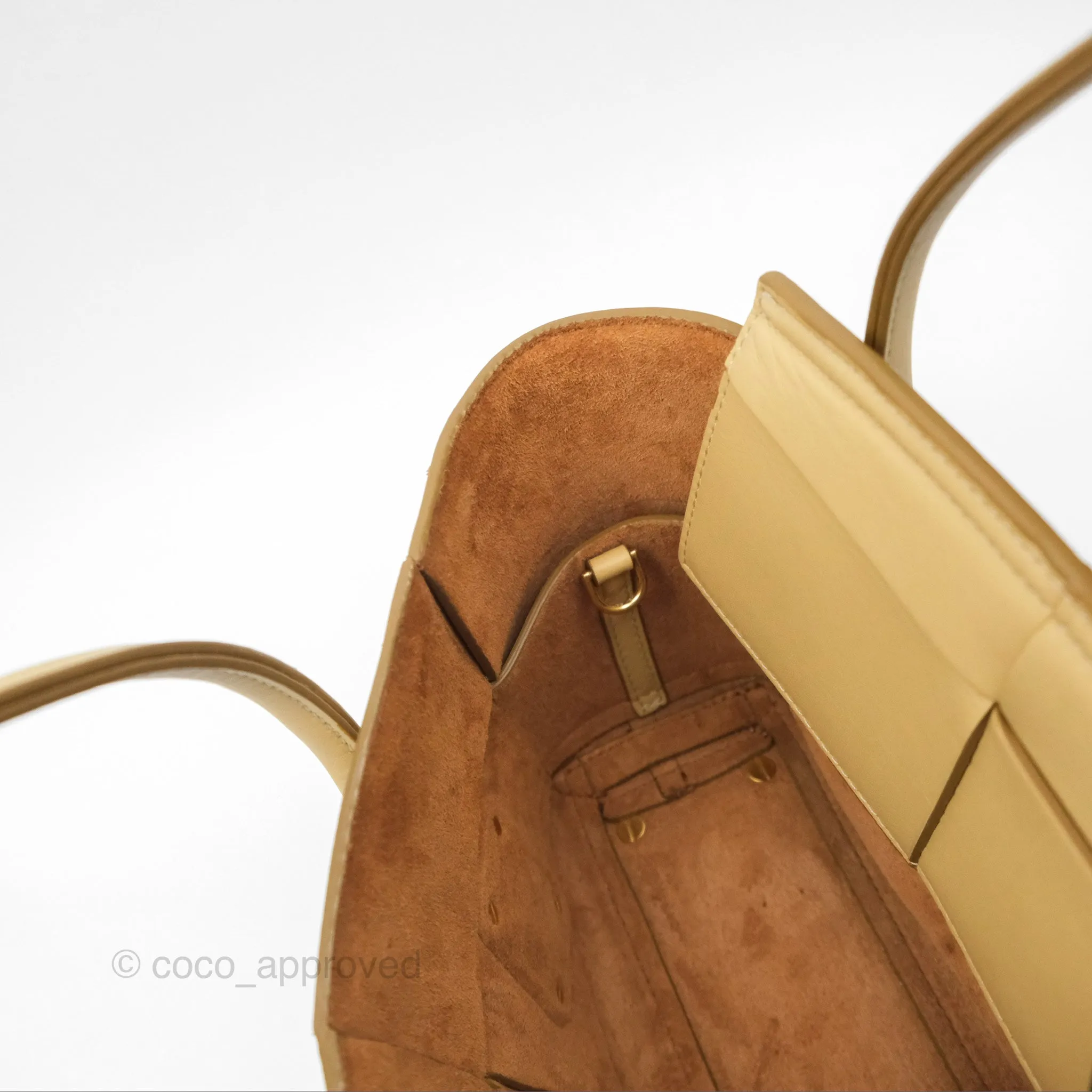 Bottega Veneta Arco Mini Intrecciato Textured-leather Tote Yellow