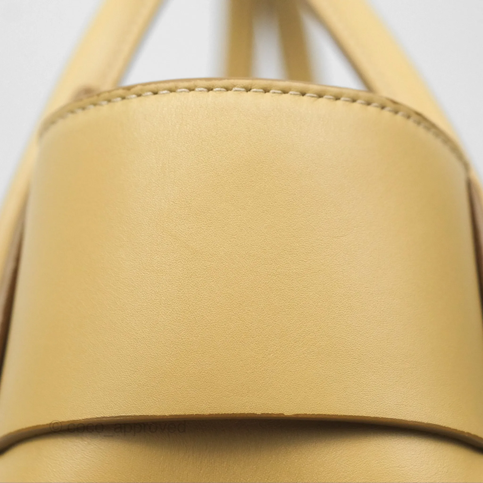 Bottega Veneta Arco Mini Intrecciato Textured-leather Tote Yellow