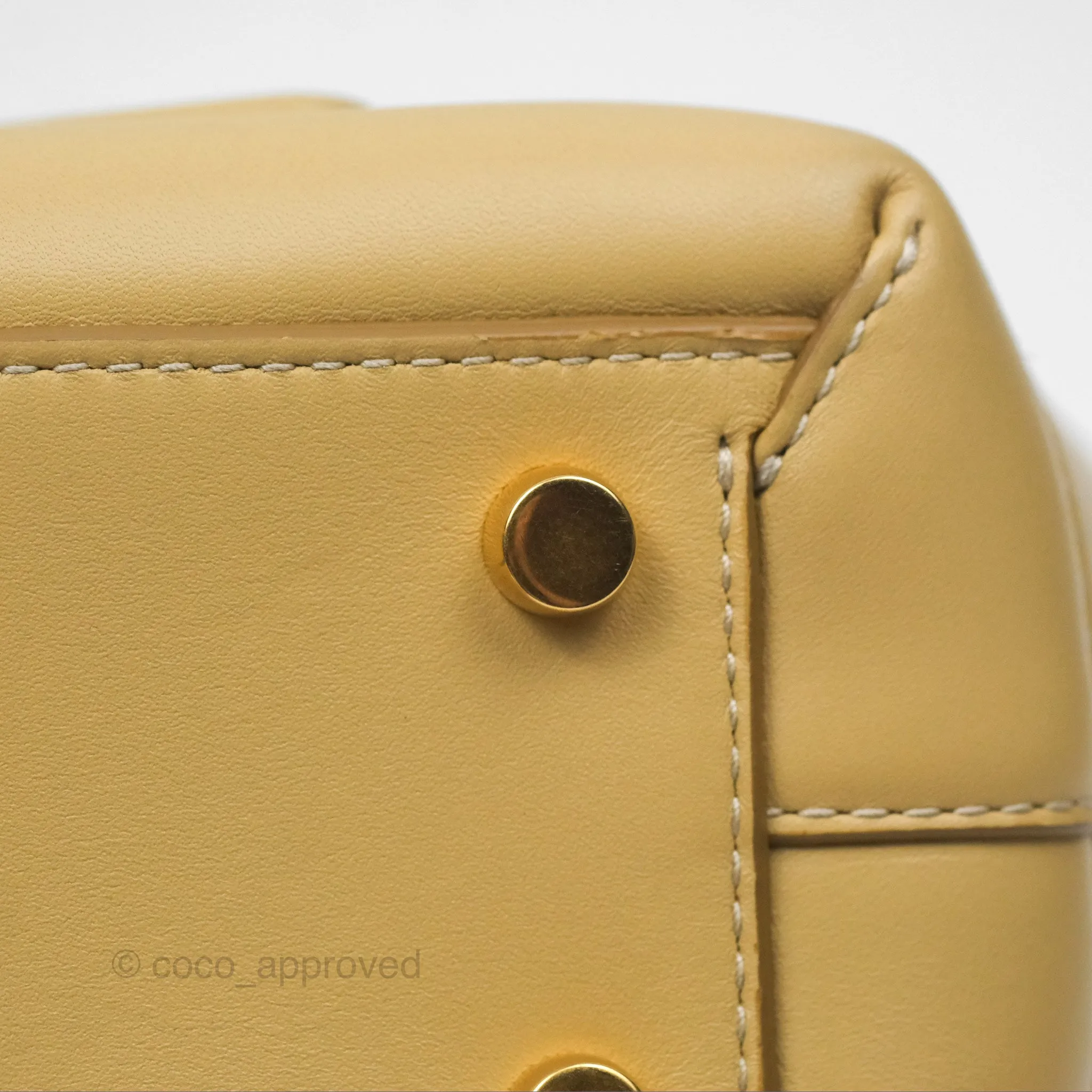 Bottega Veneta Arco Mini Intrecciato Textured-leather Tote Yellow