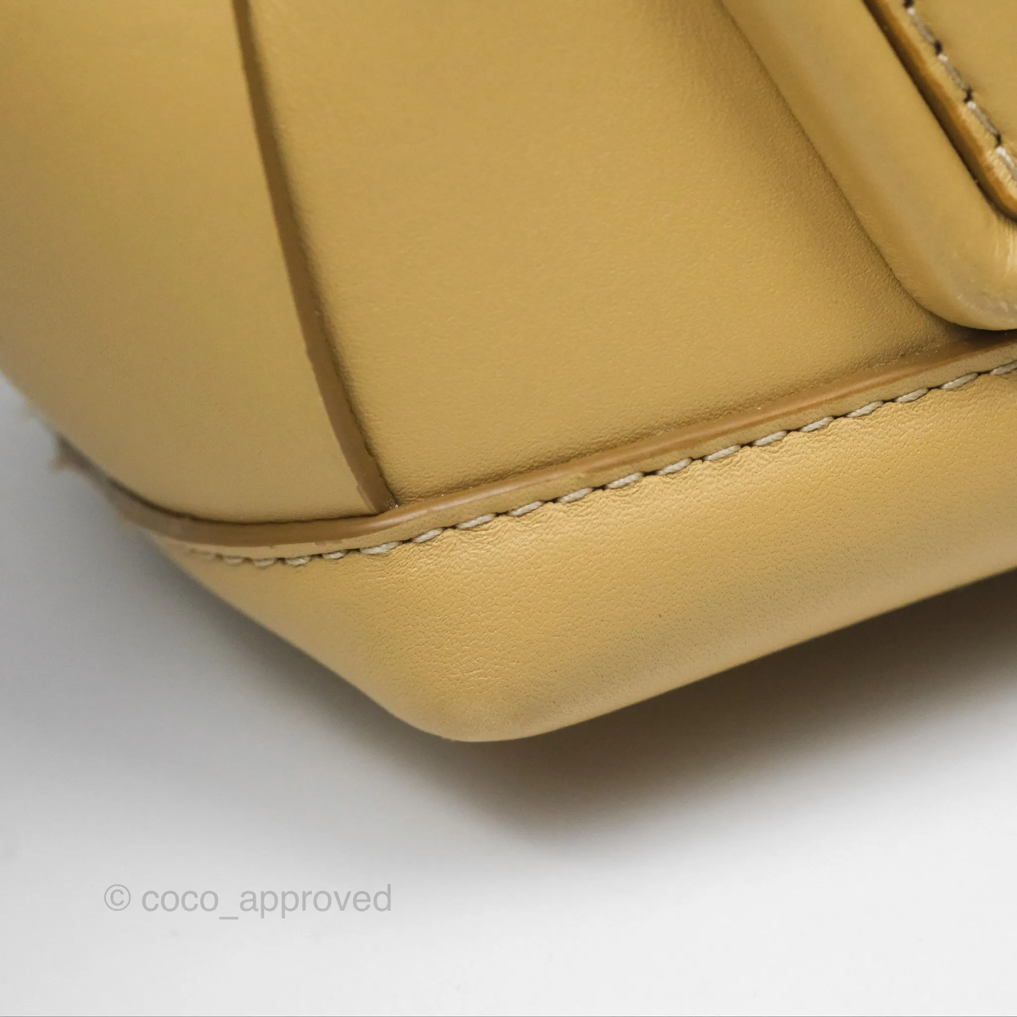 Bottega Veneta Arco Mini Intrecciato Textured-leather Tote Yellow