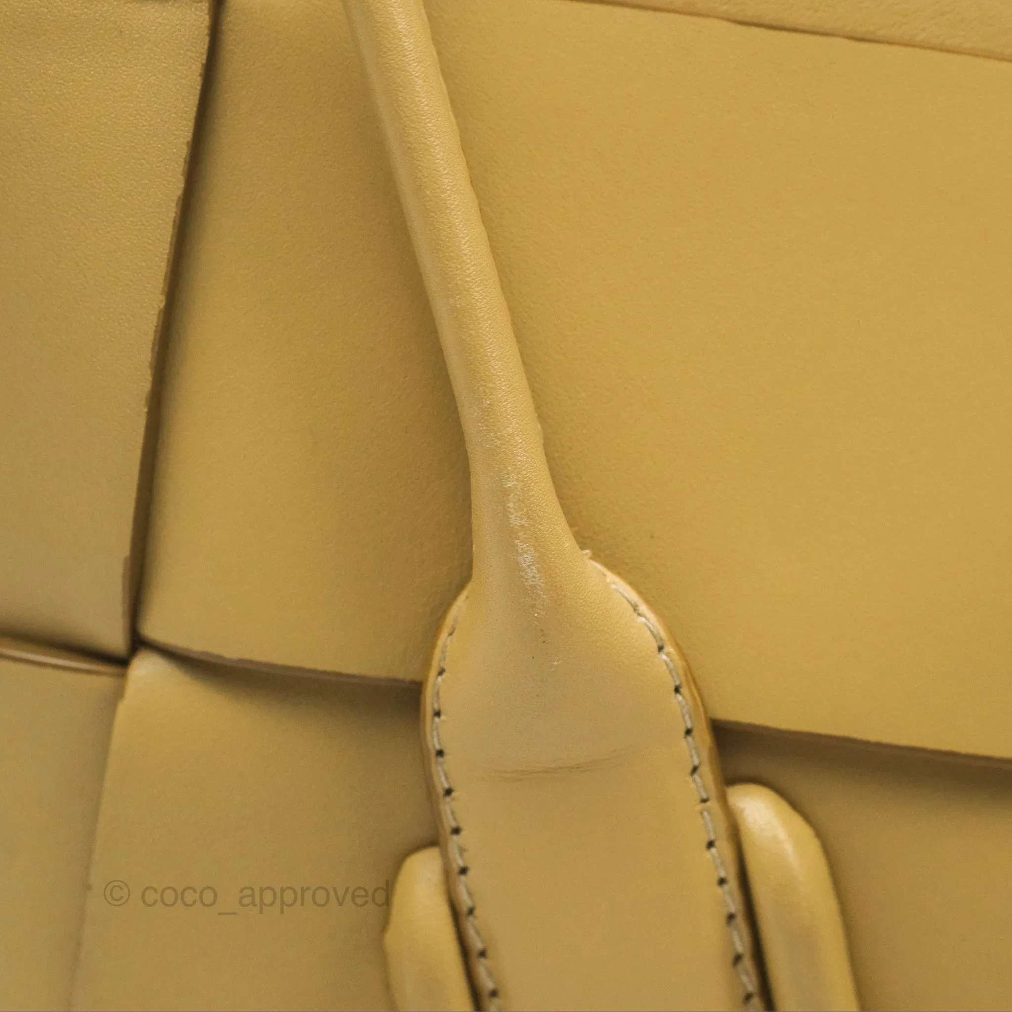 Bottega Veneta Arco Mini Intrecciato Textured-leather Tote Yellow