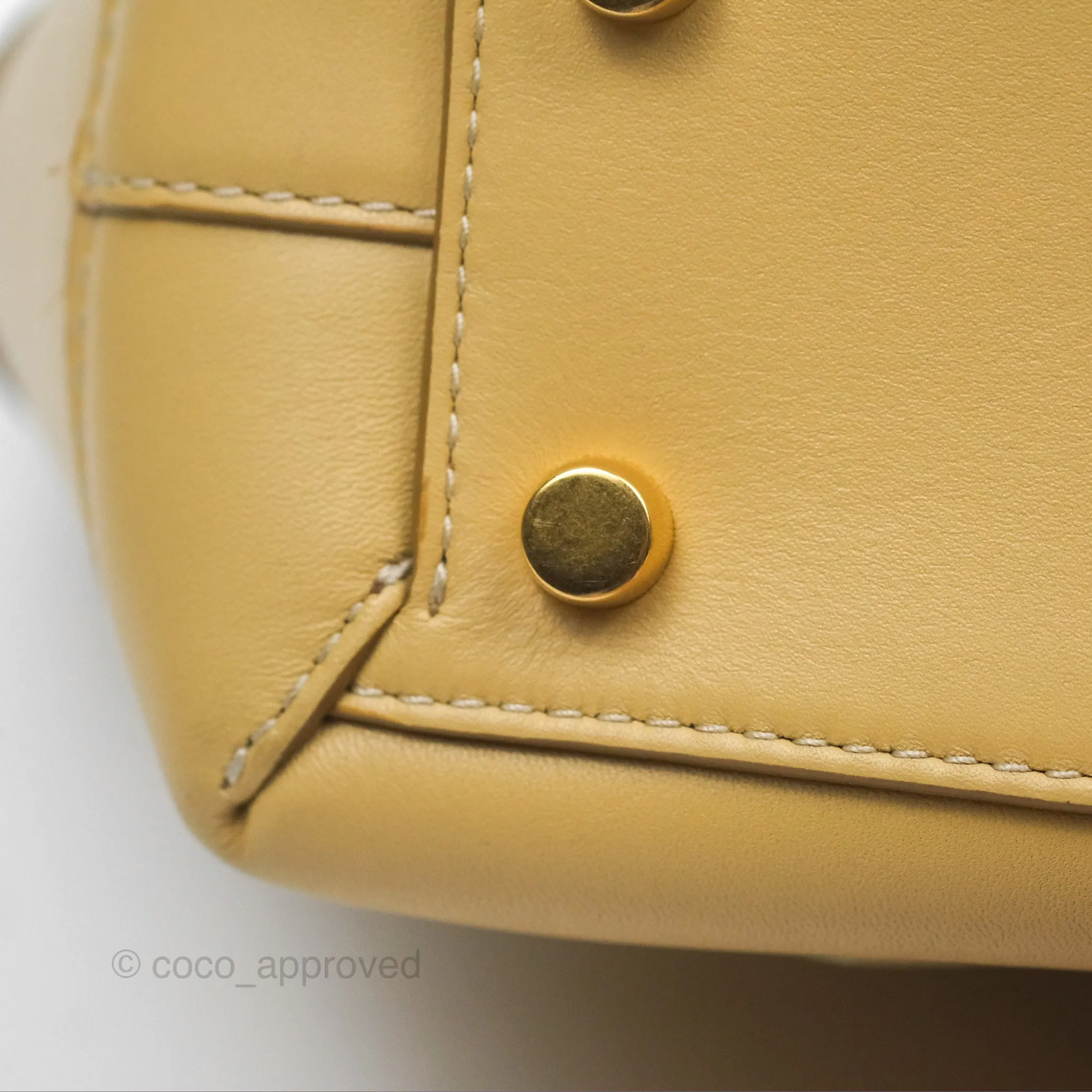 Bottega Veneta Arco Mini Intrecciato Textured-leather Tote Yellow
