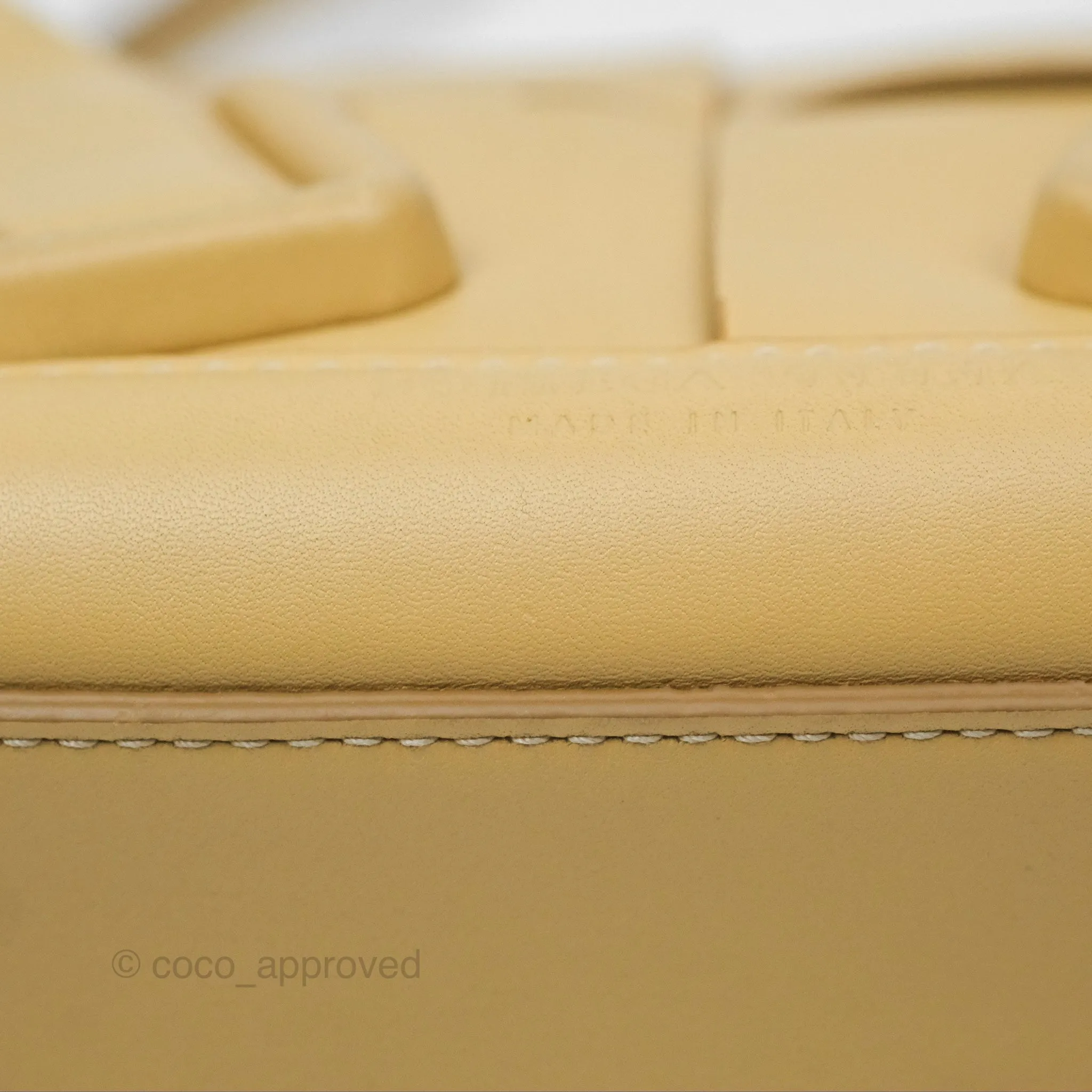 Bottega Veneta Arco Mini Intrecciato Textured-leather Tote Yellow