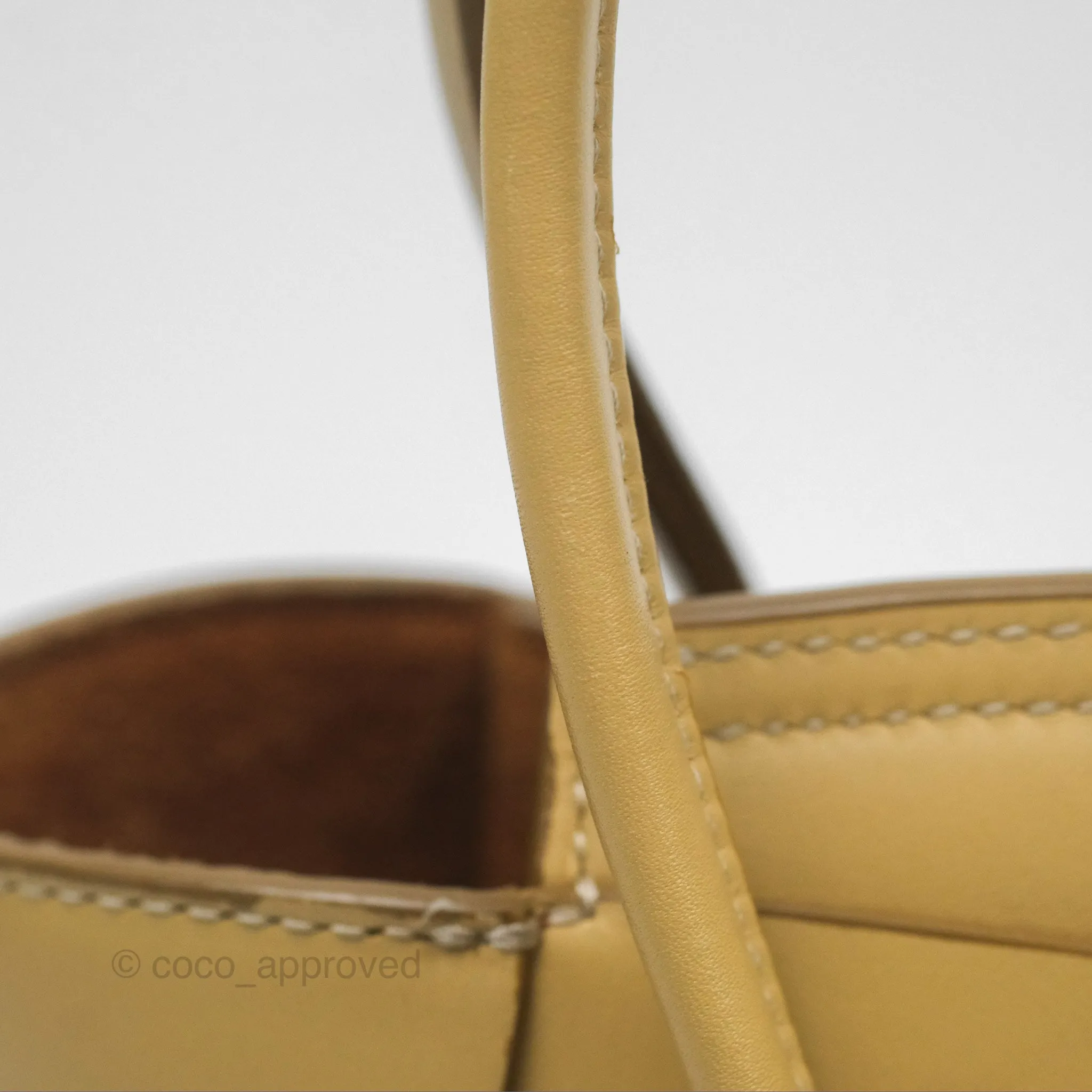 Bottega Veneta Arco Mini Intrecciato Textured-leather Tote Yellow