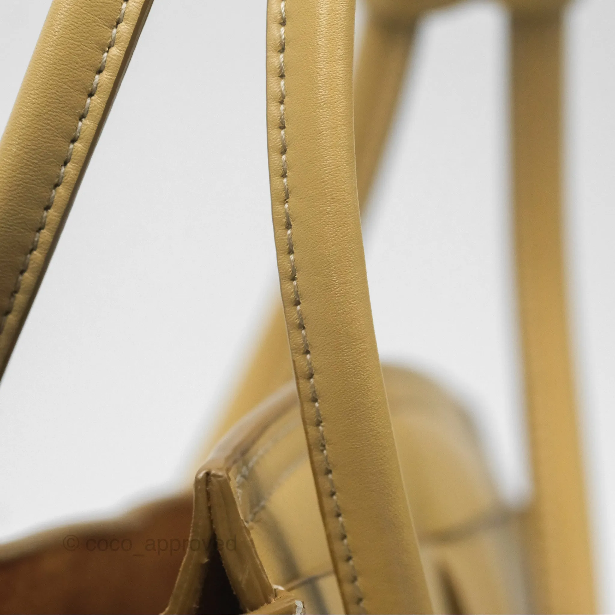 Bottega Veneta Arco Mini Intrecciato Textured-leather Tote Yellow