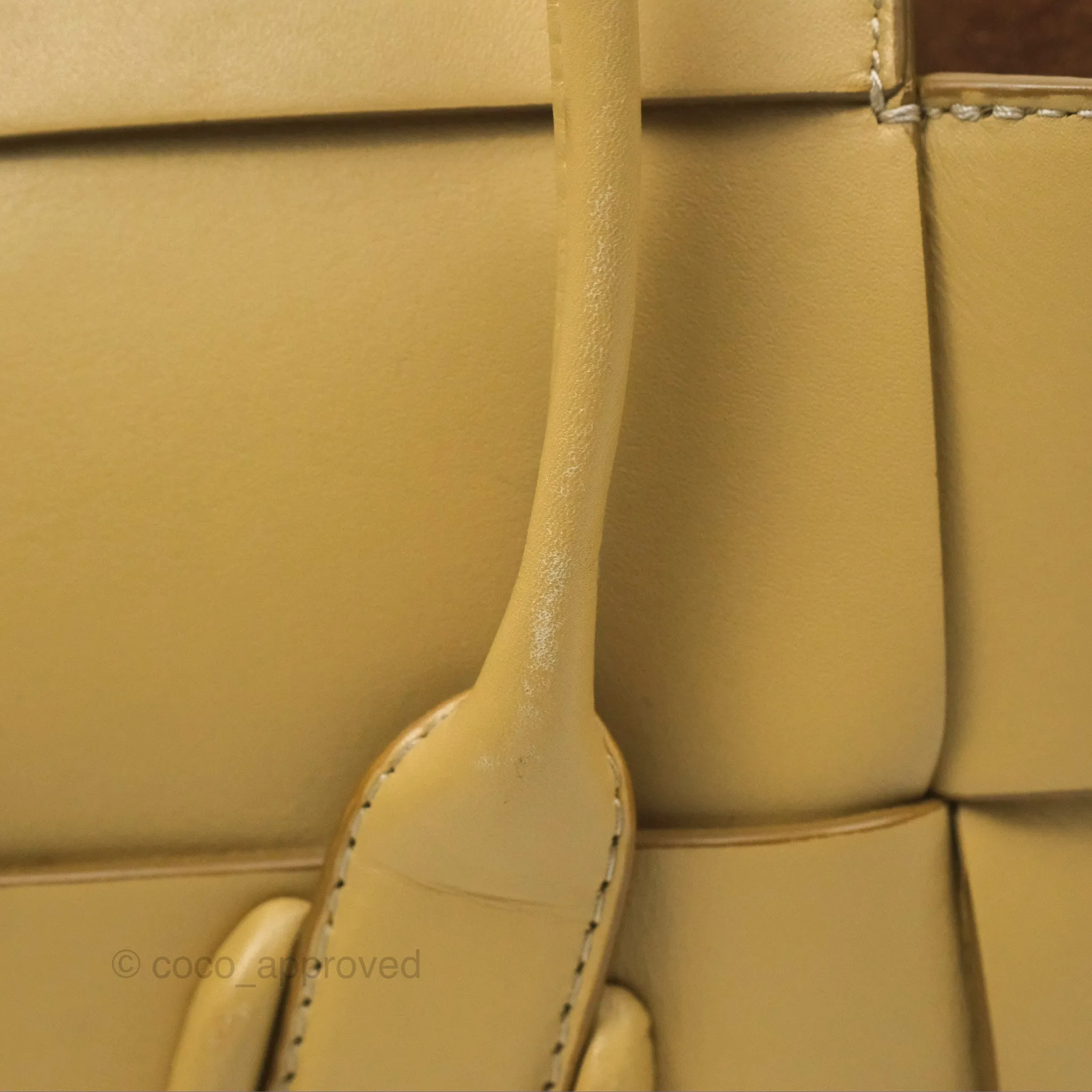 Bottega Veneta Arco Mini Intrecciato Textured-leather Tote Yellow