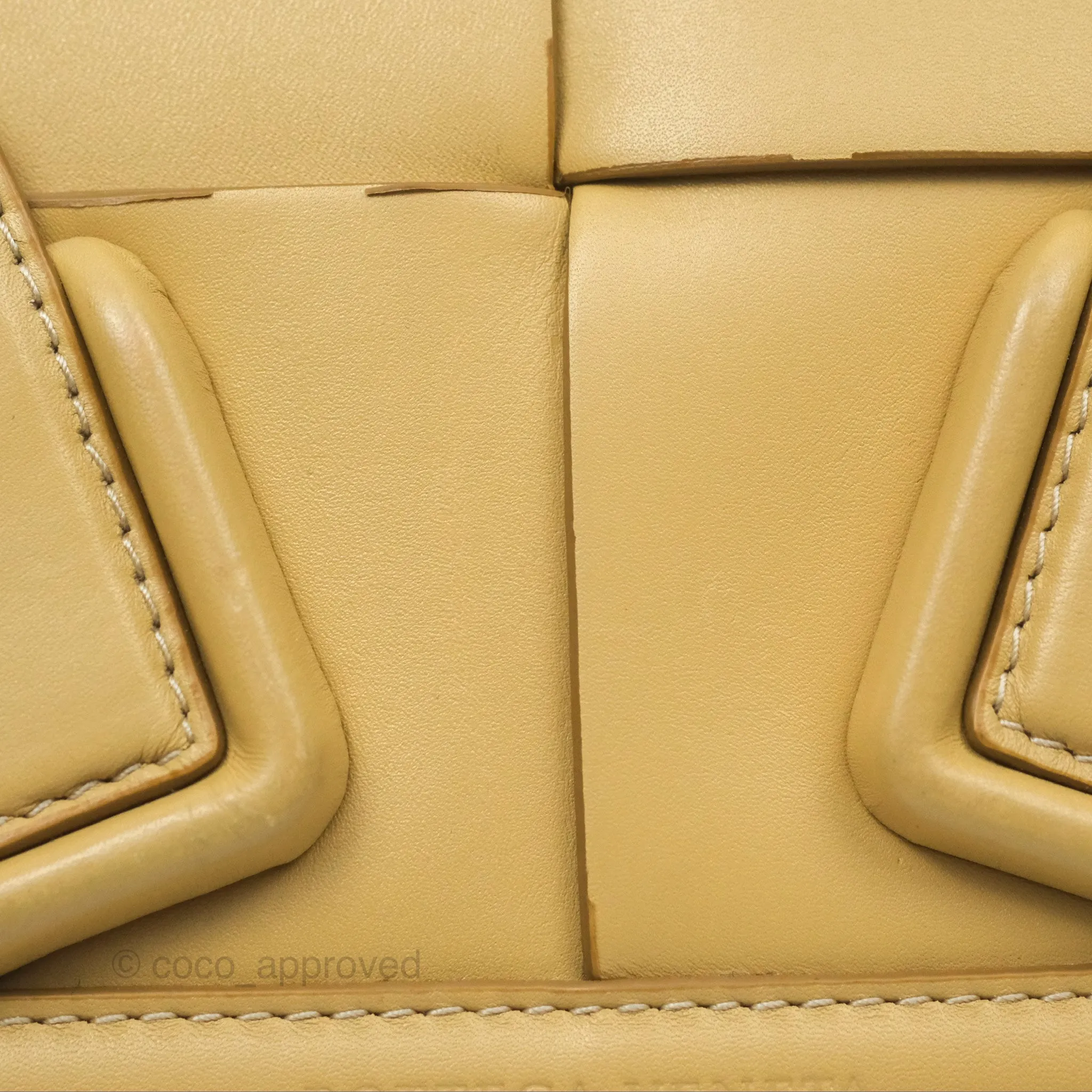 Bottega Veneta Arco Mini Intrecciato Textured-leather Tote Yellow