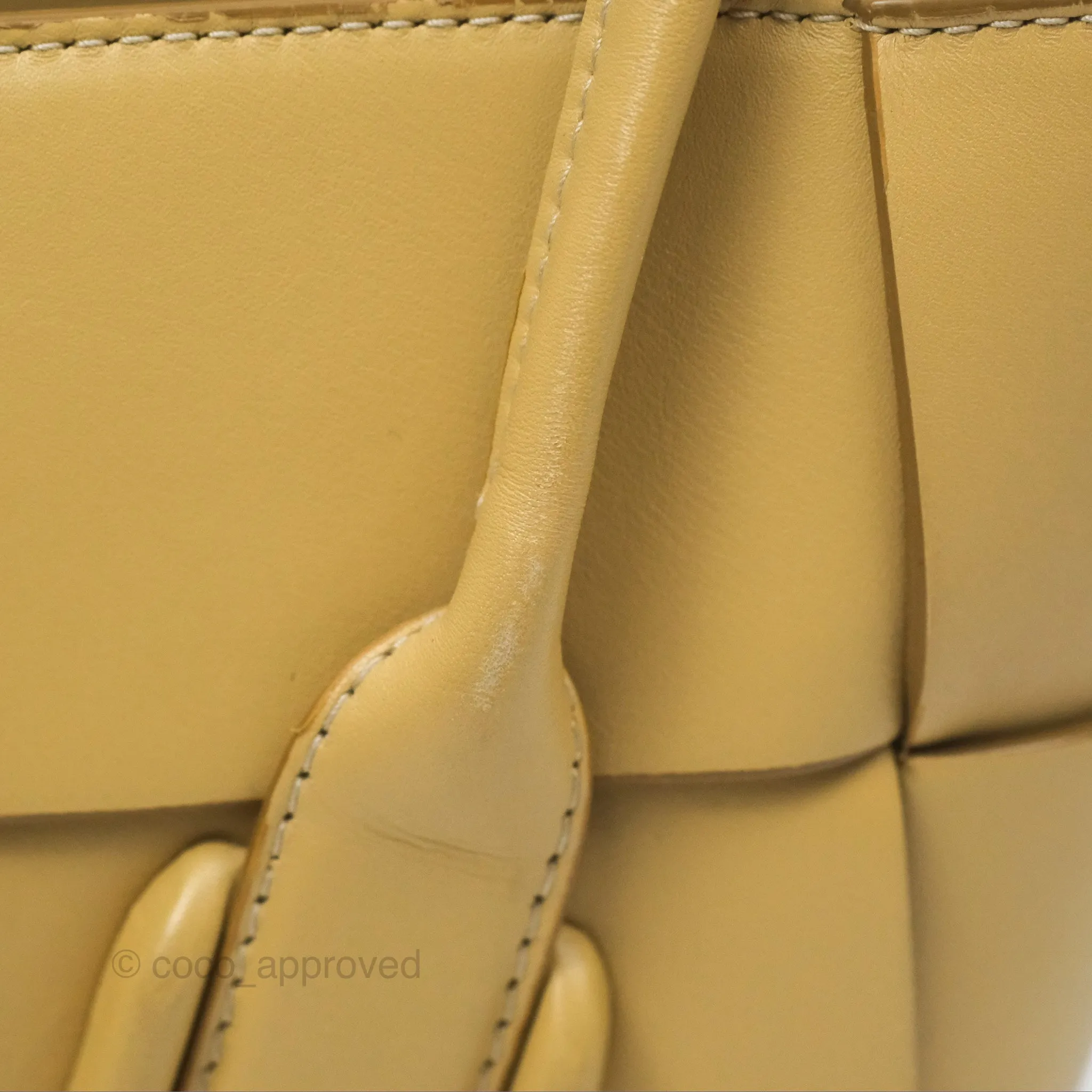 Bottega Veneta Arco Mini Intrecciato Textured-leather Tote Yellow
