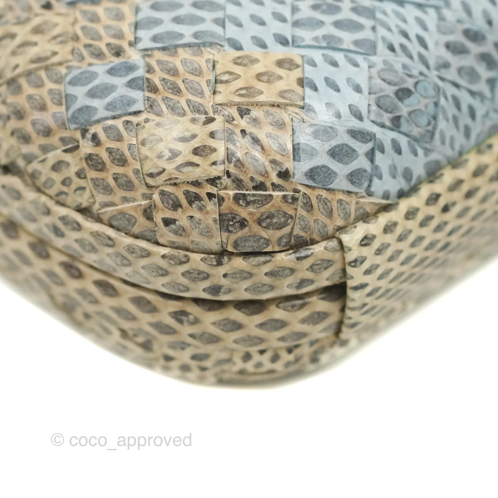 Bottega Veneta Ayers Intreccio Stretch Knot Clutch Python