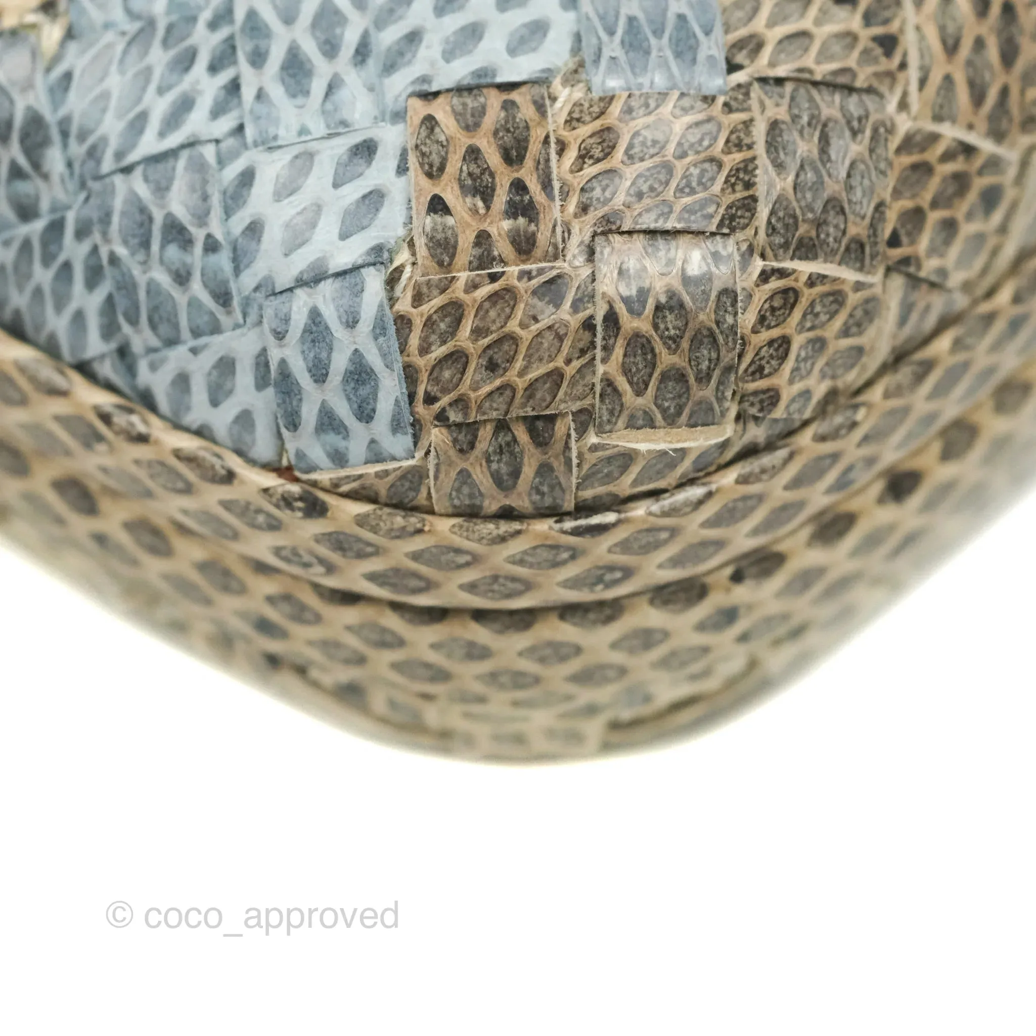 Bottega Veneta Ayers Intreccio Stretch Knot Clutch Python