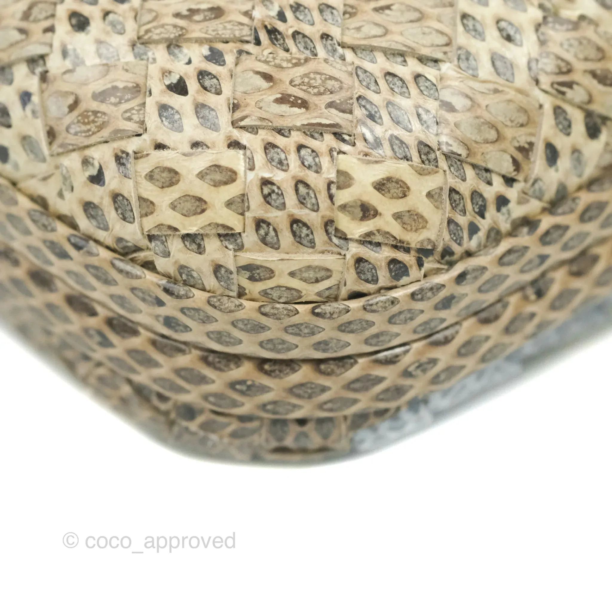Bottega Veneta Ayers Intreccio Stretch Knot Clutch Python