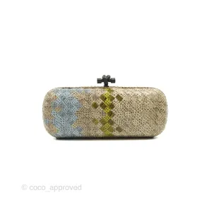 Bottega Veneta Ayers Intreccio Stretch Knot Clutch Python