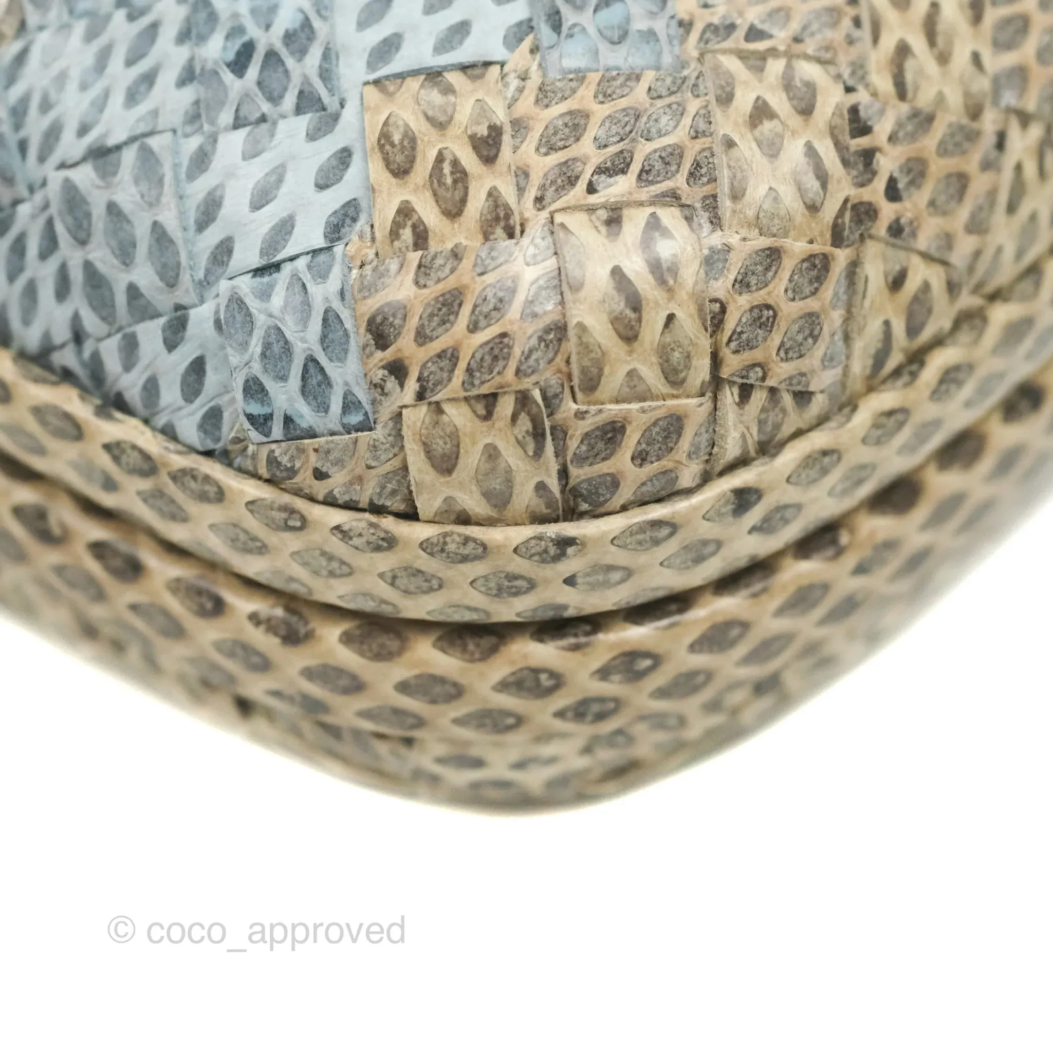 Bottega Veneta Ayers Intreccio Stretch Knot Clutch Python