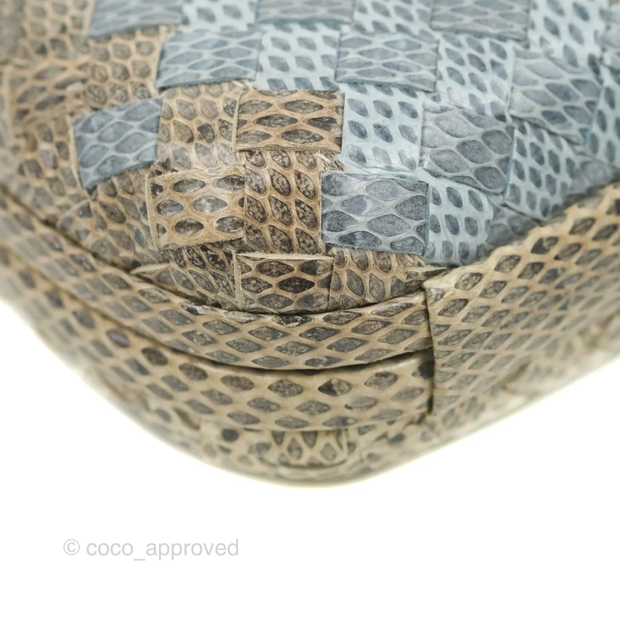 Bottega Veneta Ayers Intreccio Stretch Knot Clutch Python