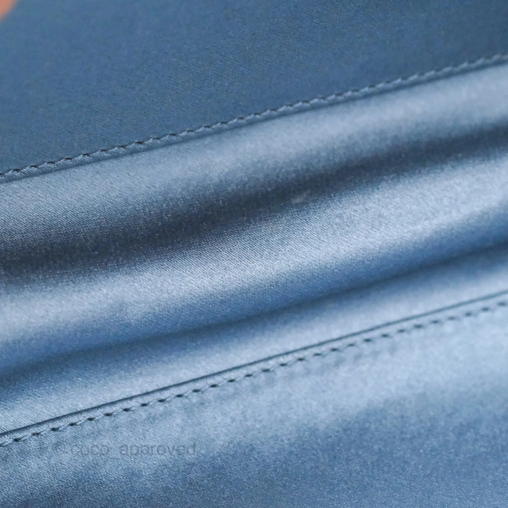 Bottega Veneta Ayers Satin Intreccio Stretch Knot Clutch Navy