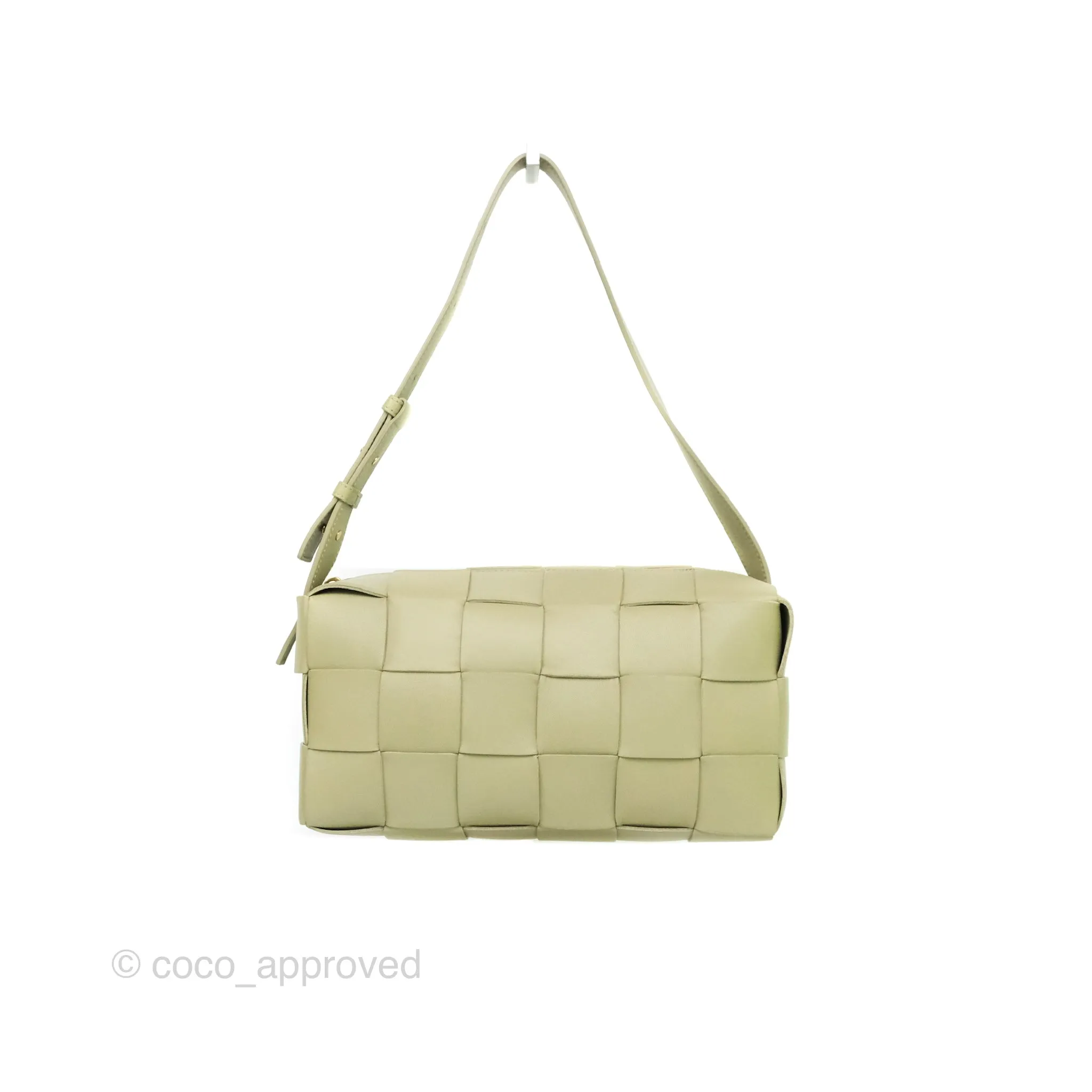 Bottega Veneta Brick Cassette Bag Olive Green Intrecciato Lambskin