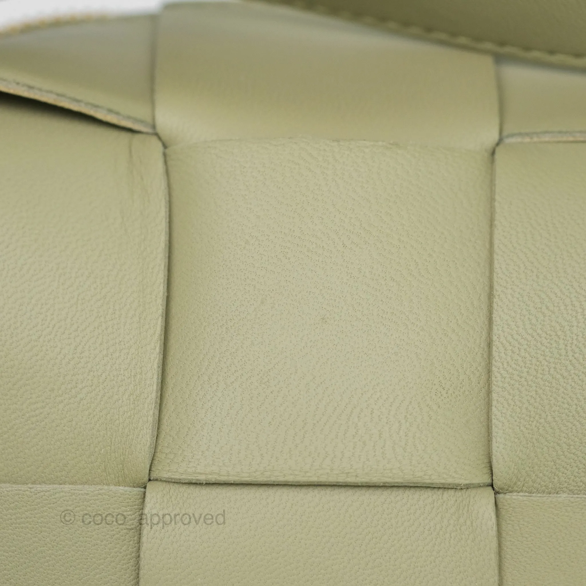 Bottega Veneta Brick Cassette Bag Olive Green Intrecciato Lambskin