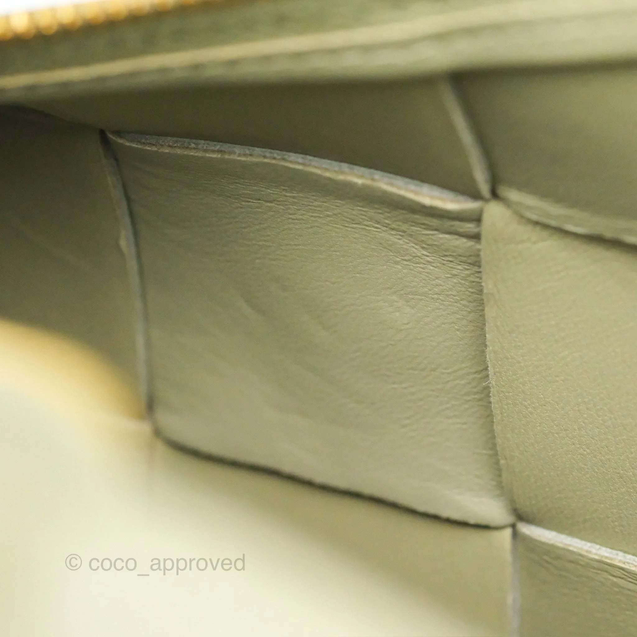 Bottega Veneta Brick Cassette Bag Olive Green Intrecciato Lambskin