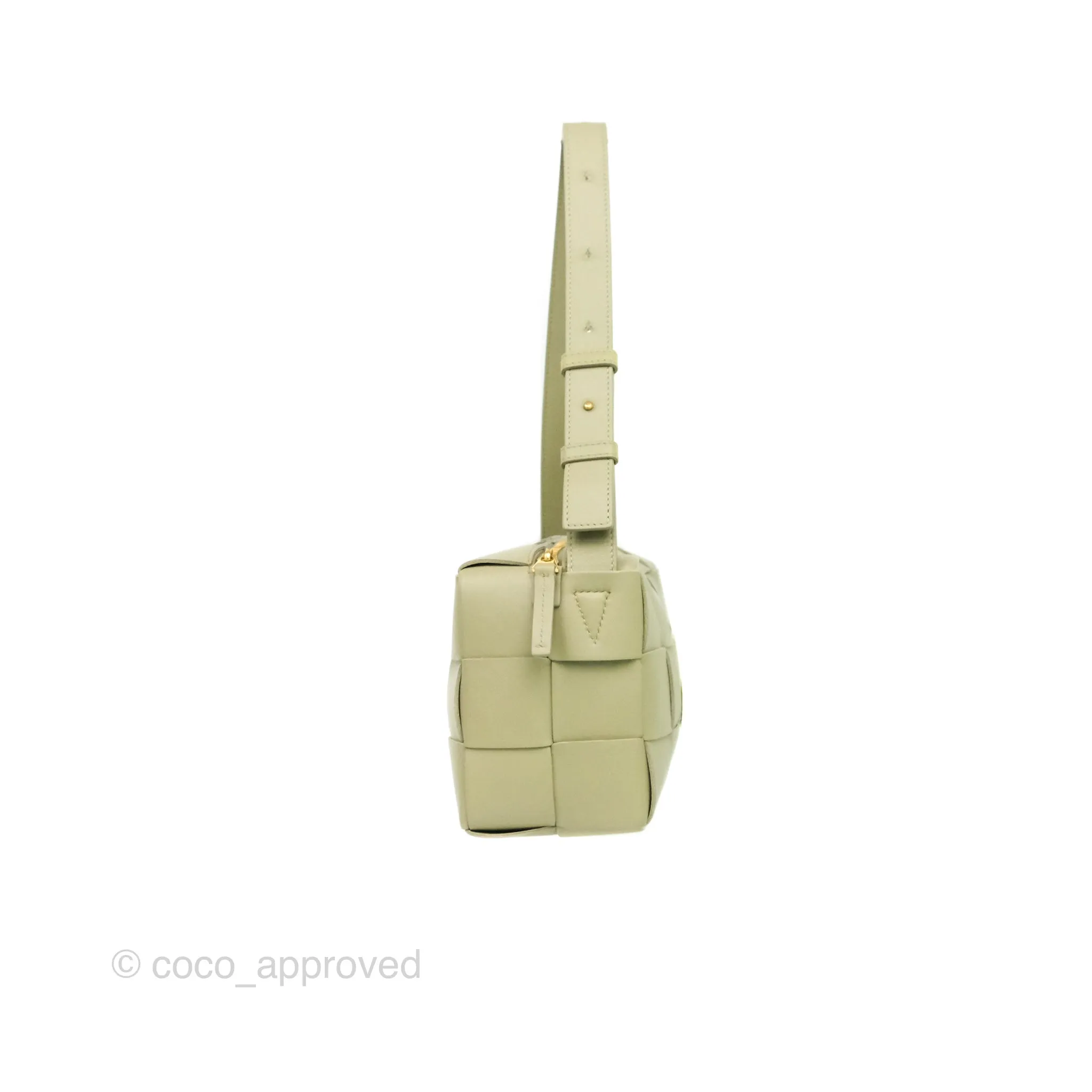 Bottega Veneta Brick Cassette Bag Olive Green Intrecciato Lambskin