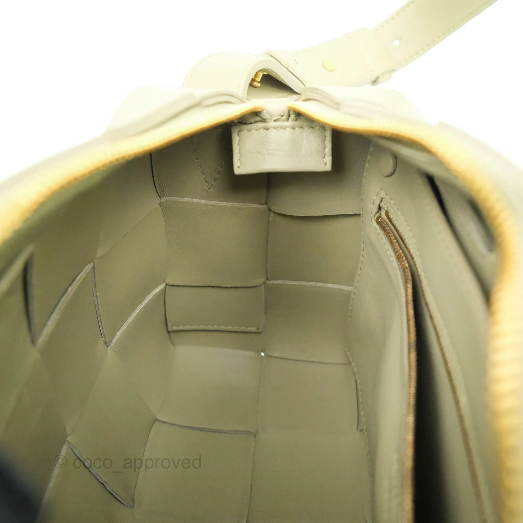 Bottega Veneta Brick Cassette Bag Olive Green Intrecciato Lambskin
