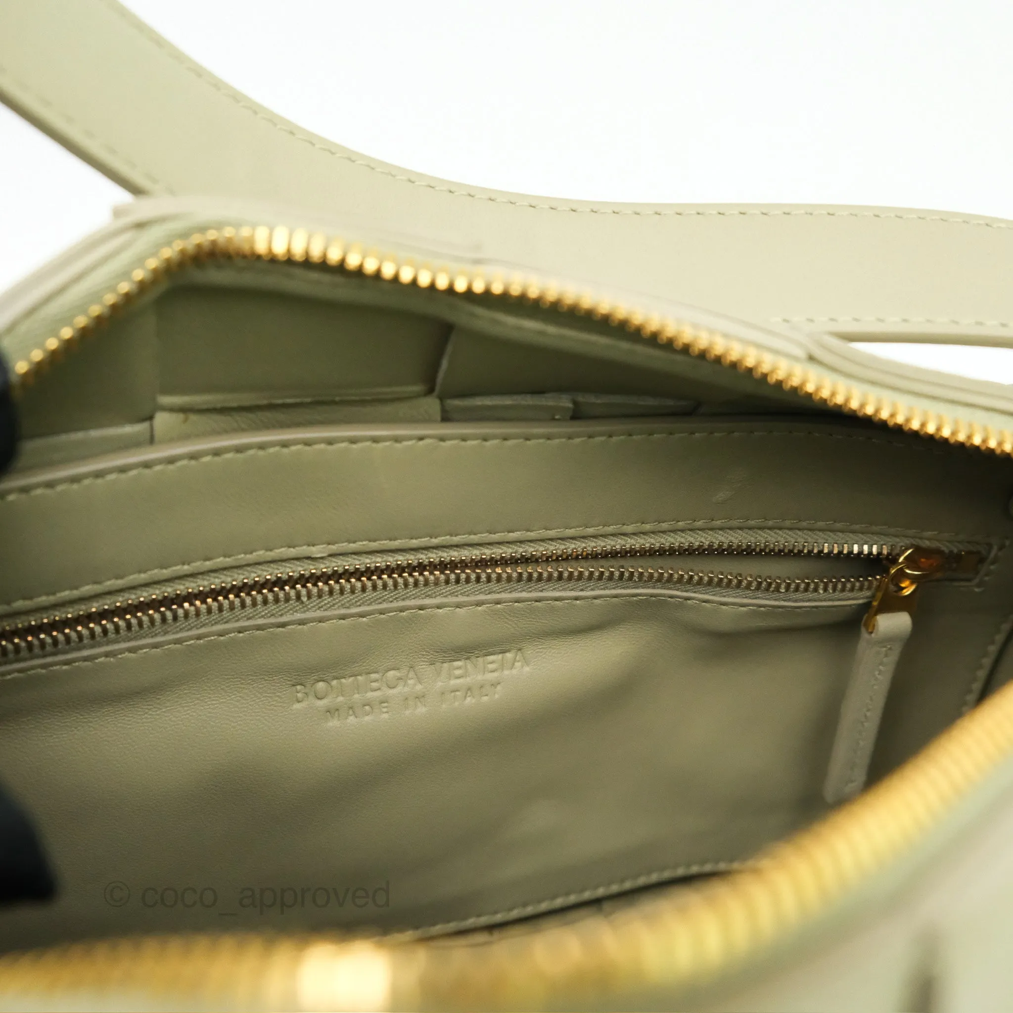 Bottega Veneta Brick Cassette Bag Olive Green Intrecciato Lambskin