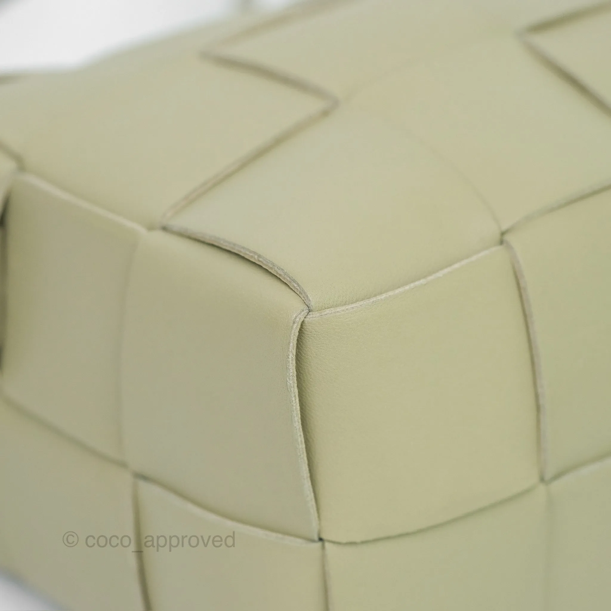 Bottega Veneta Brick Cassette Bag Olive Green Intrecciato Lambskin