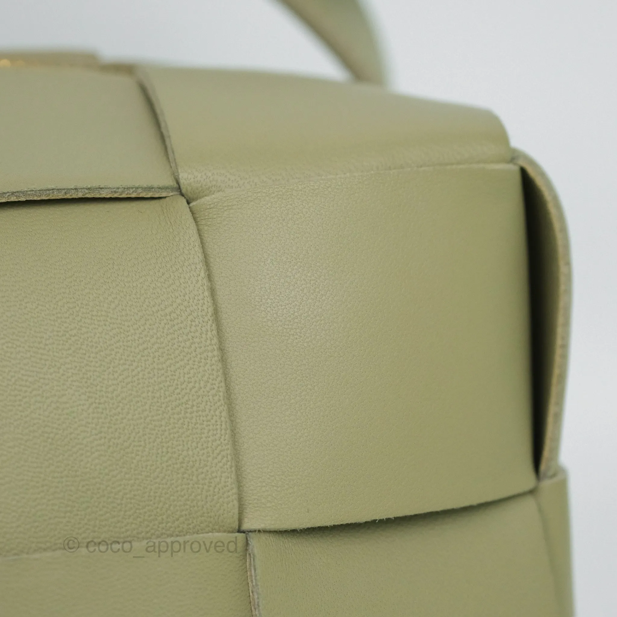 Bottega Veneta Brick Cassette Bag Olive Green Intrecciato Lambskin