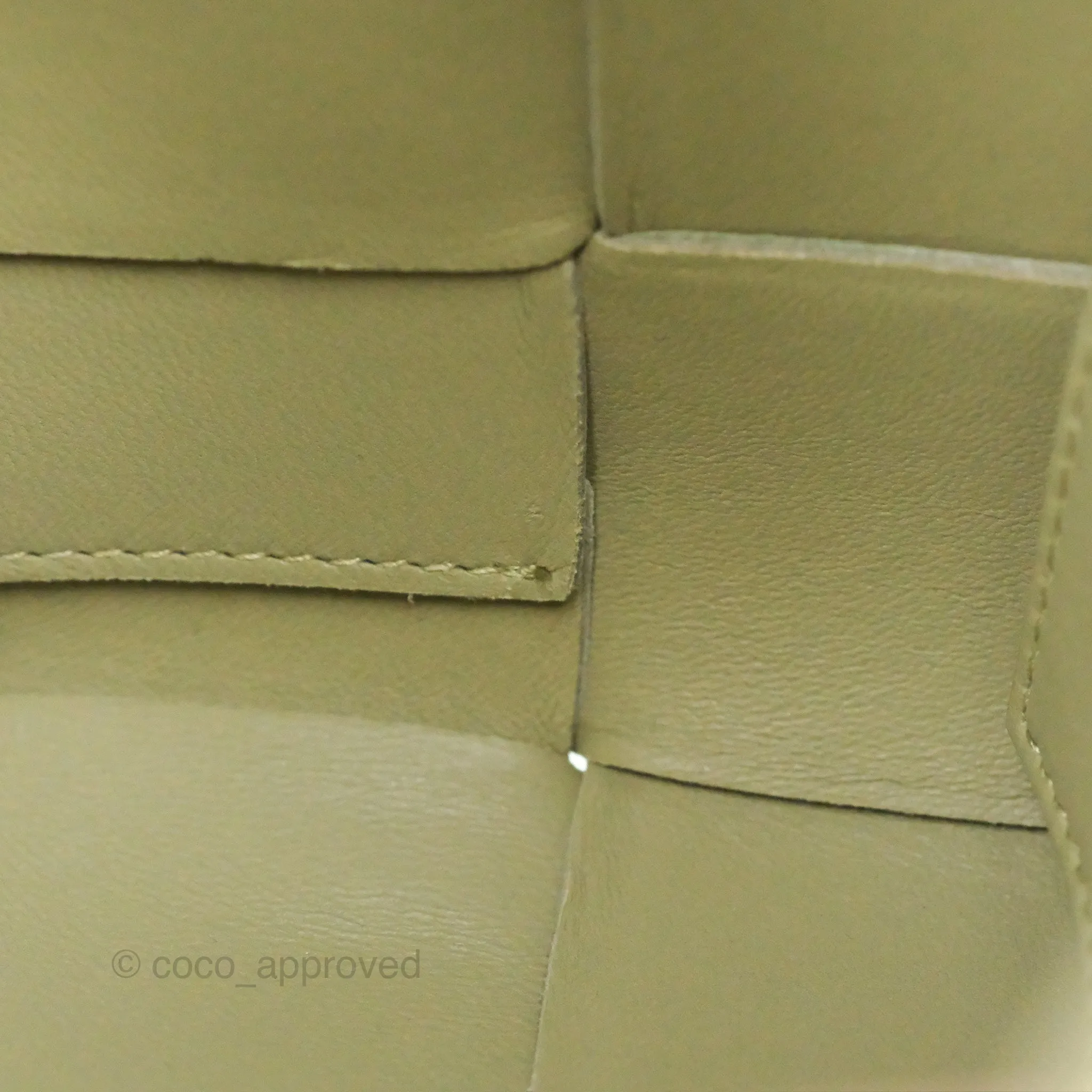Bottega Veneta Brick Cassette Bag Olive Green Intrecciato Lambskin