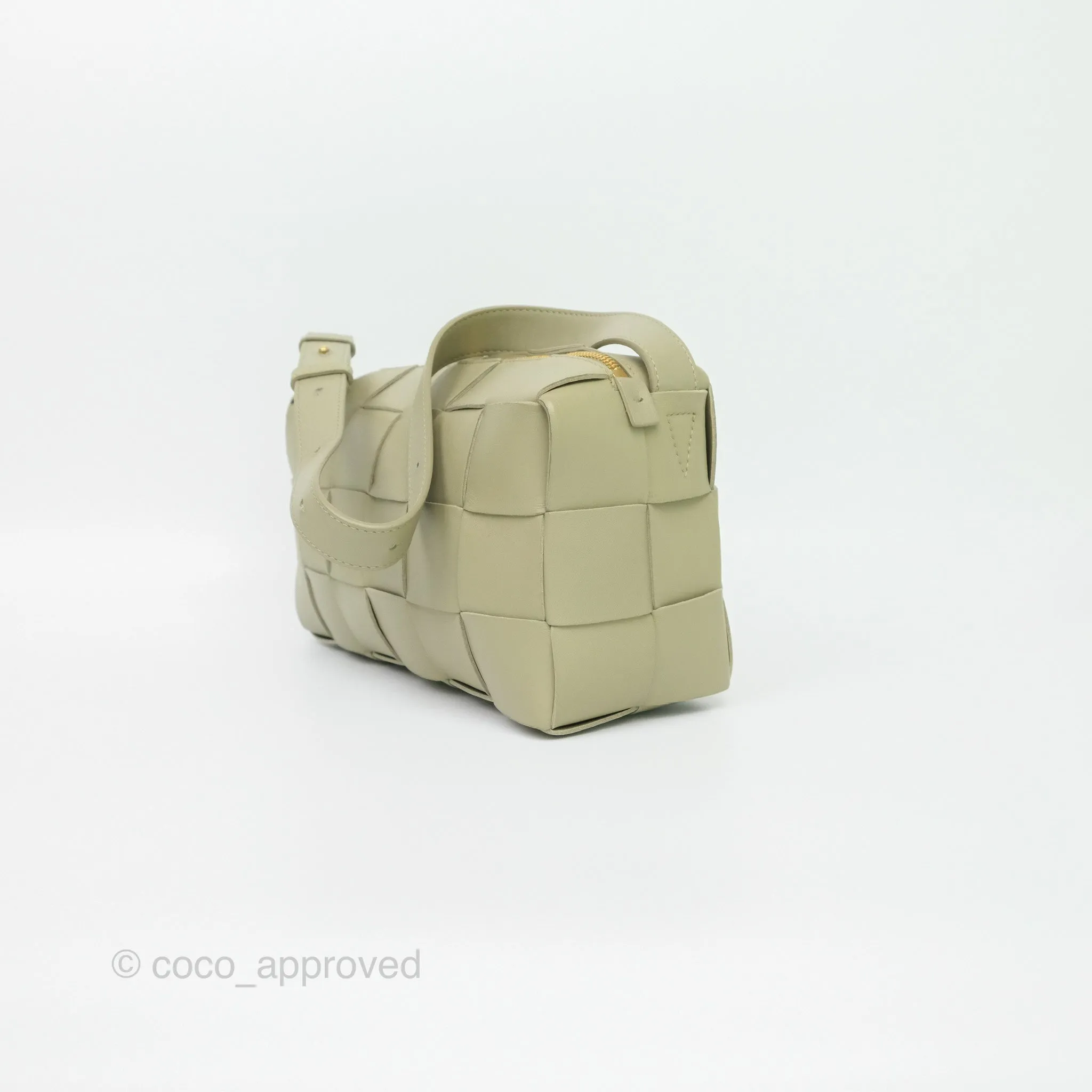 Bottega Veneta Brick Cassette Bag Olive Green Intrecciato Lambskin