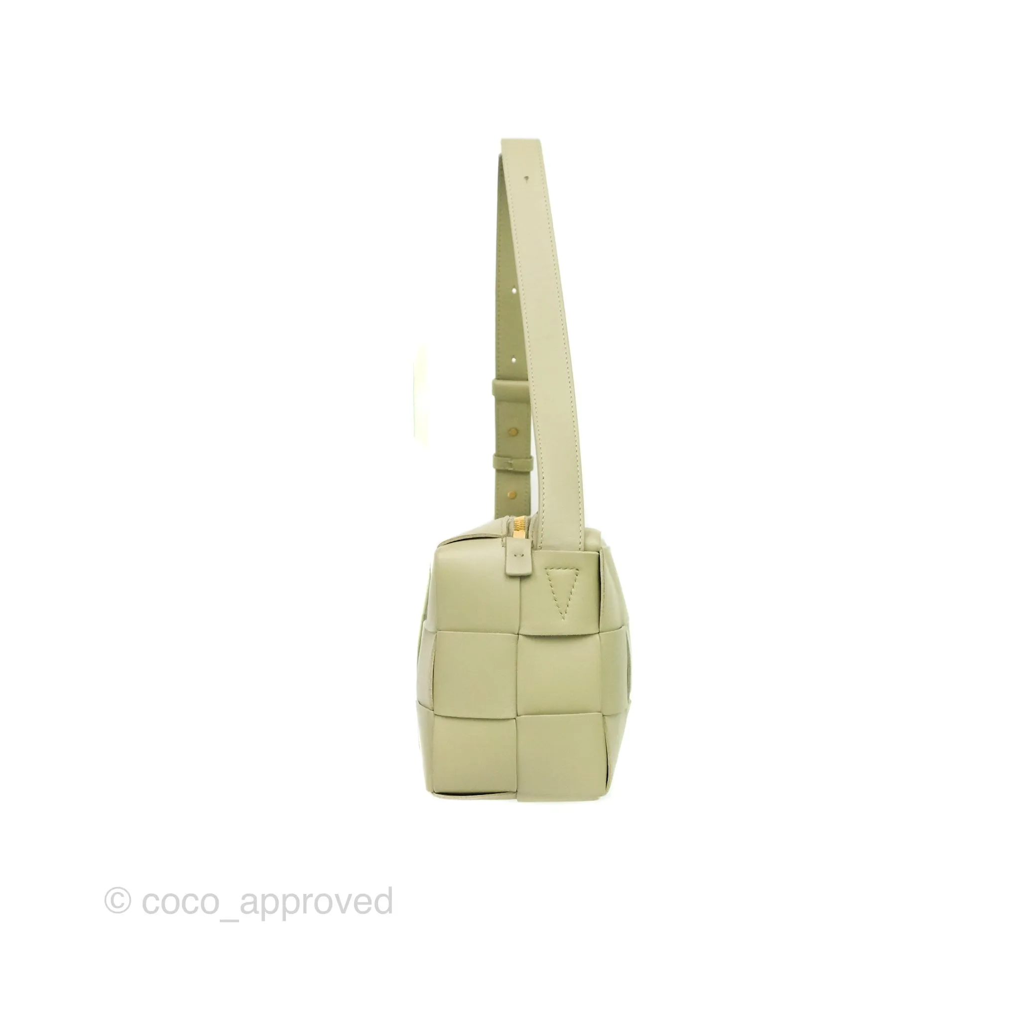 Bottega Veneta Brick Cassette Bag Olive Green Intrecciato Lambskin