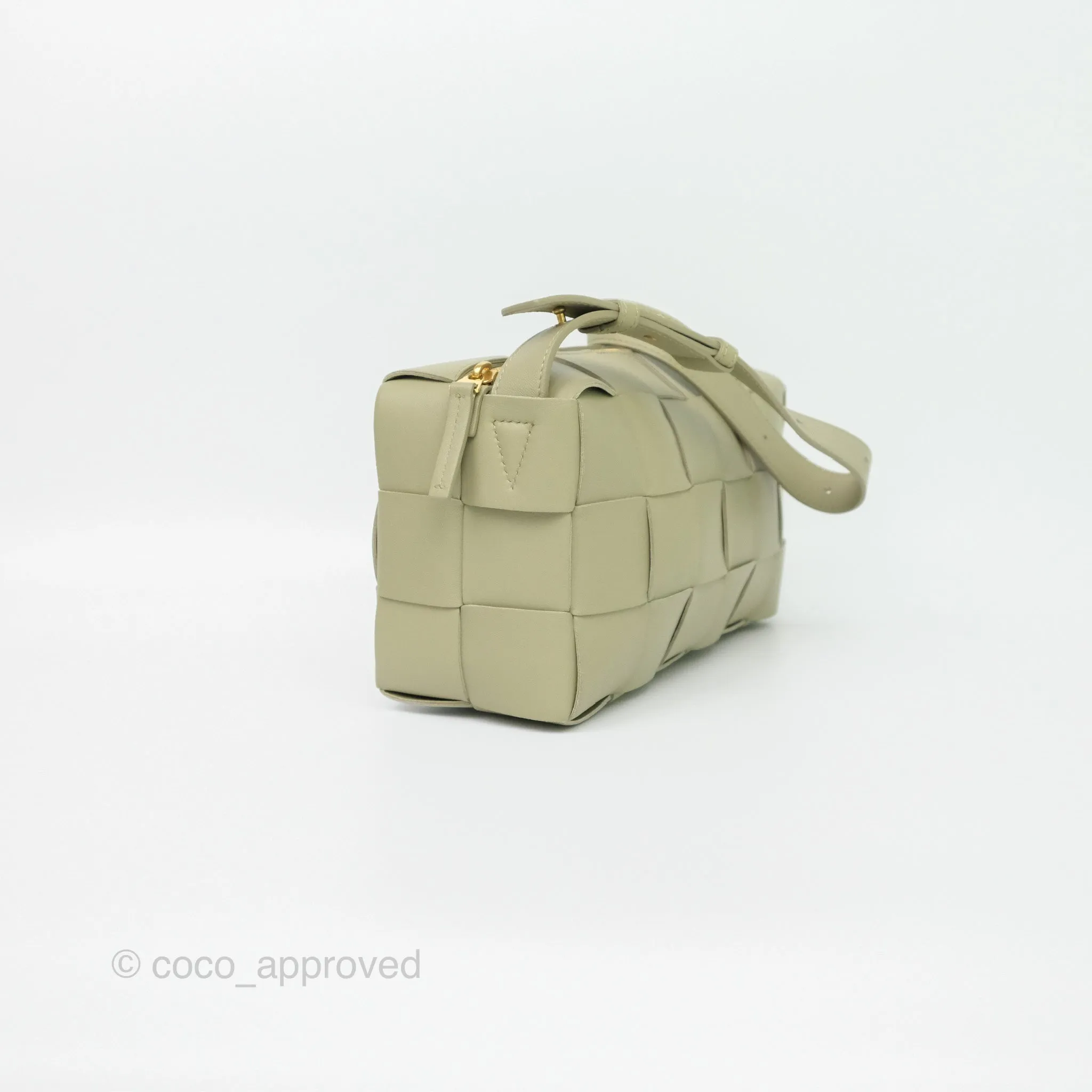 Bottega Veneta Brick Cassette Bag Olive Green Intrecciato Lambskin