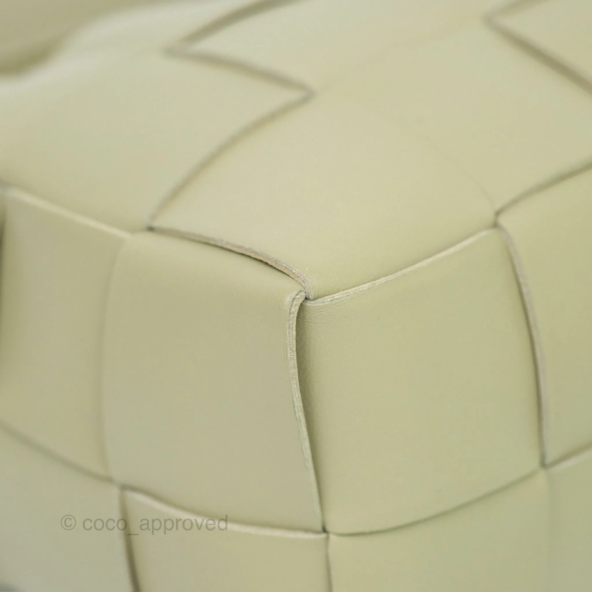 Bottega Veneta Brick Cassette Bag Olive Green Intrecciato Lambskin