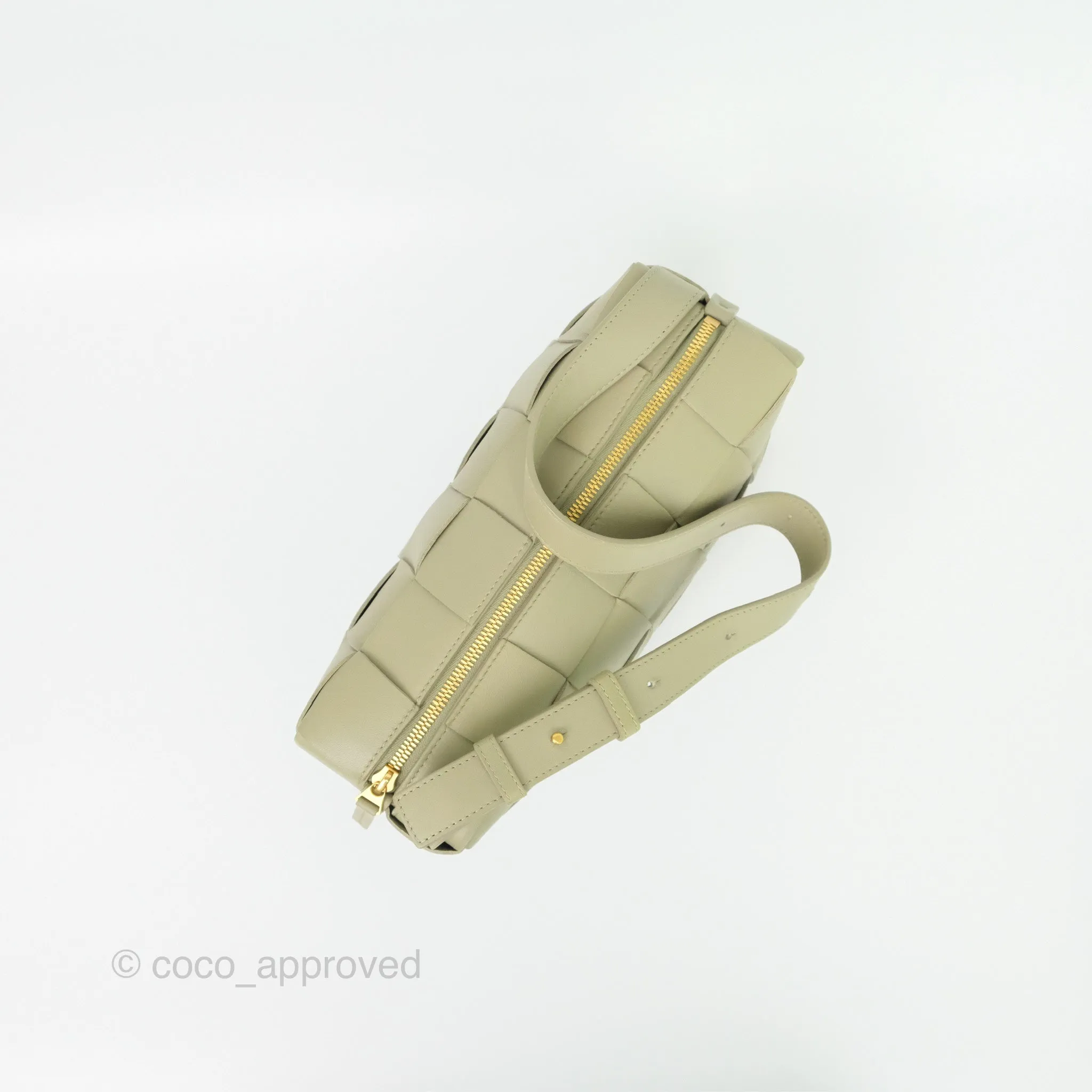 Bottega Veneta Brick Cassette Bag Olive Green Intrecciato Lambskin