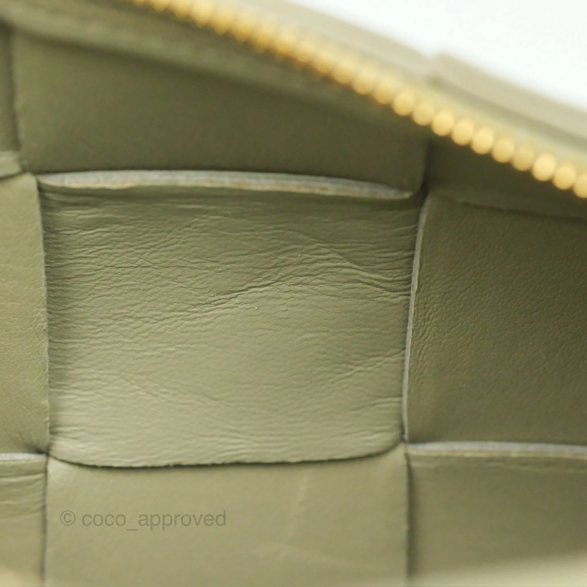 Bottega Veneta Brick Cassette Bag Olive Green Intrecciato Lambskin