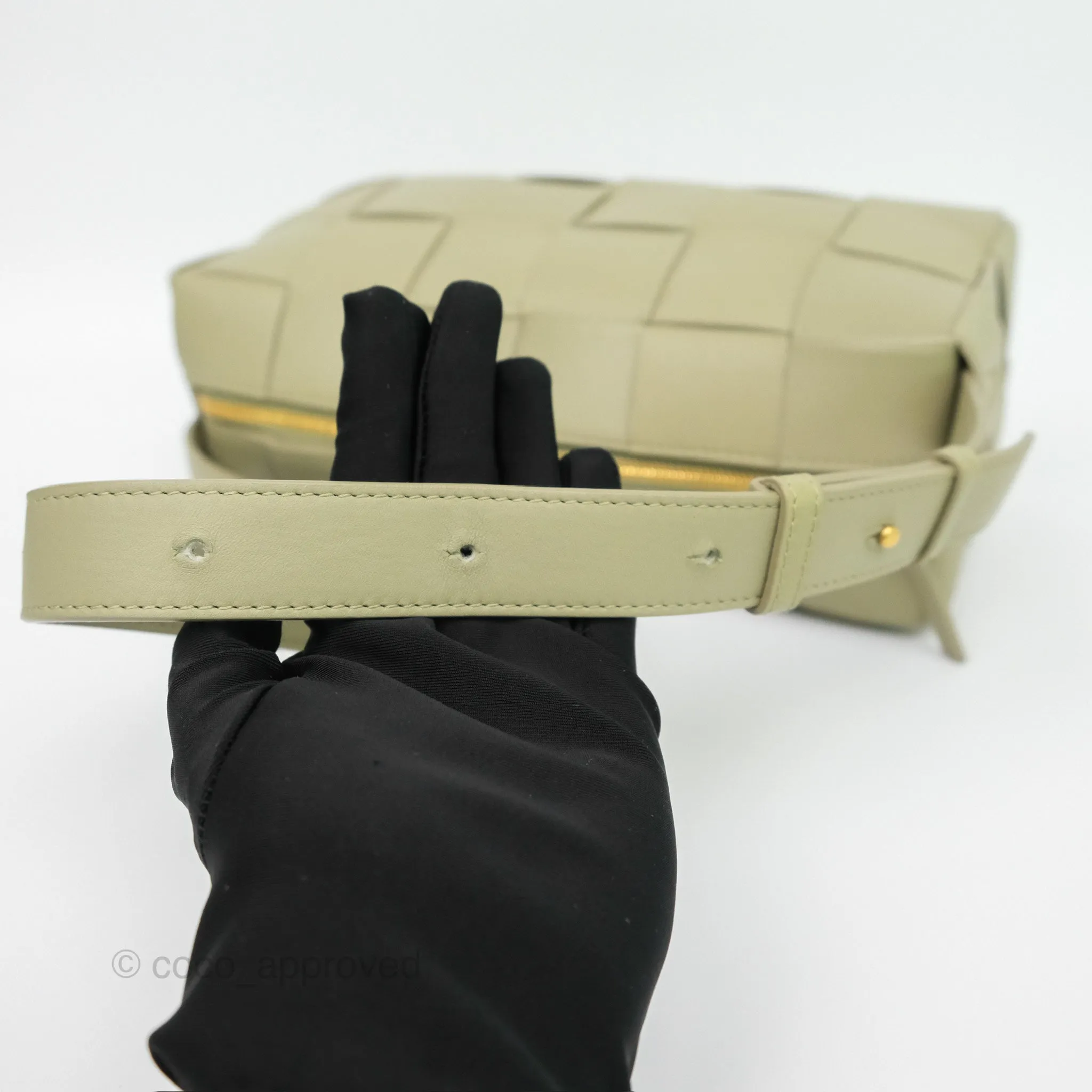 Bottega Veneta Brick Cassette Bag Olive Green Intrecciato Lambskin