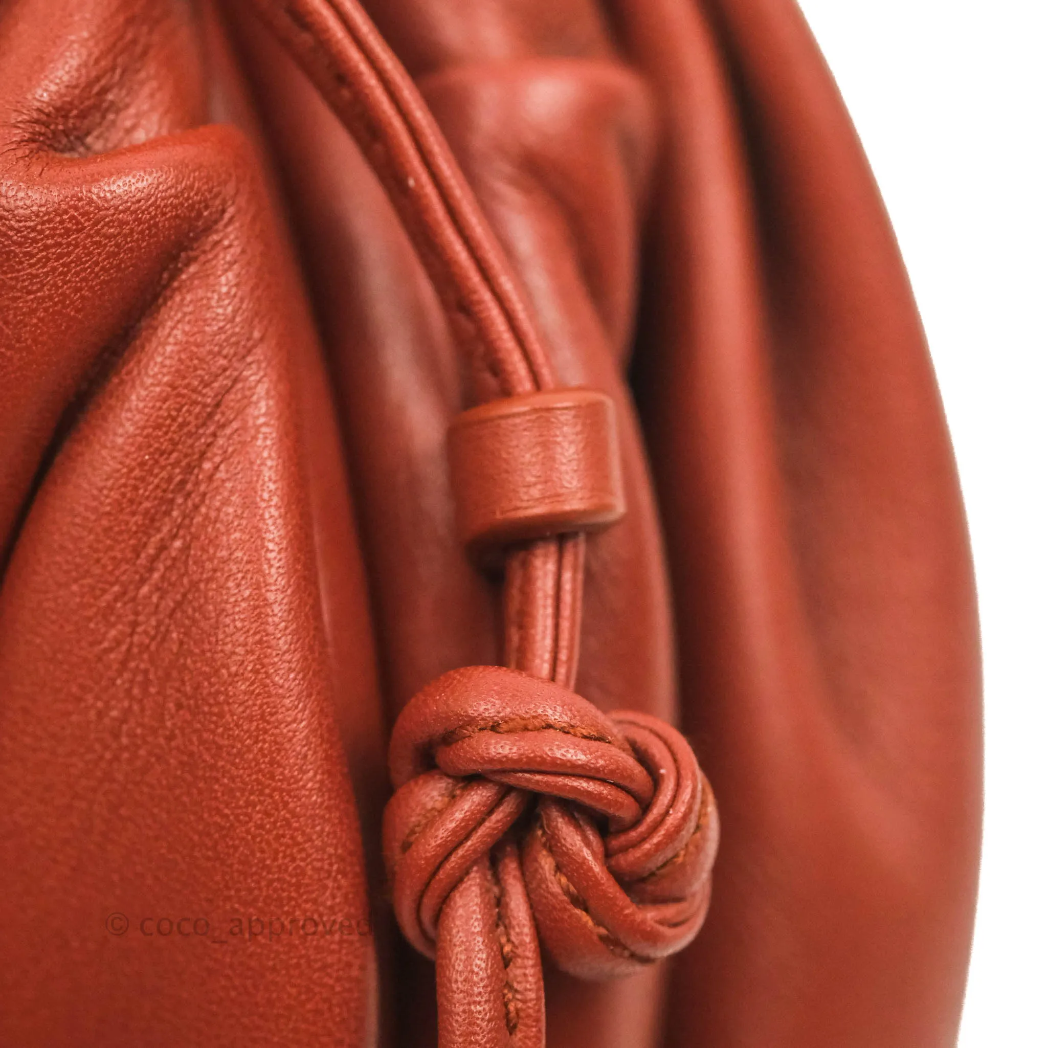 Bottega Veneta Butter Calfskin The Mini Pouch Bordeaux Brick Red