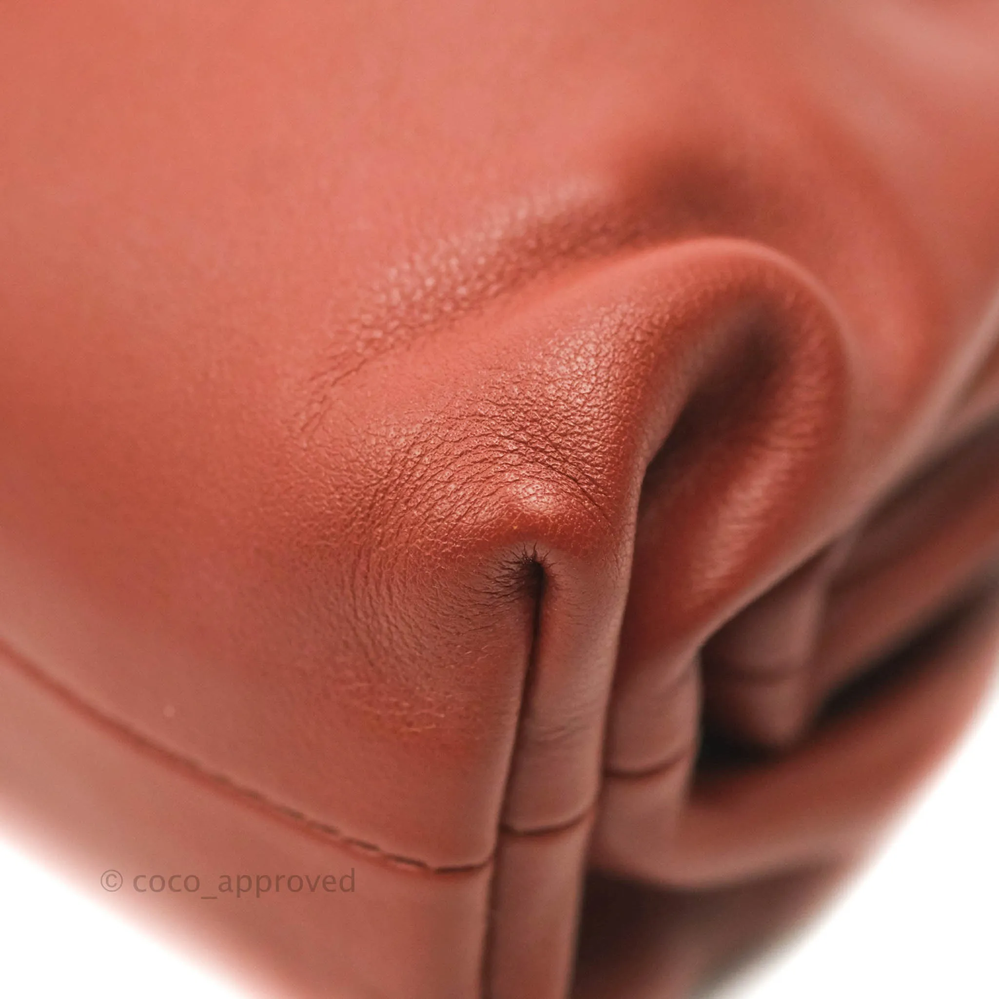 Bottega Veneta Butter Calfskin The Mini Pouch Bordeaux Brick Red