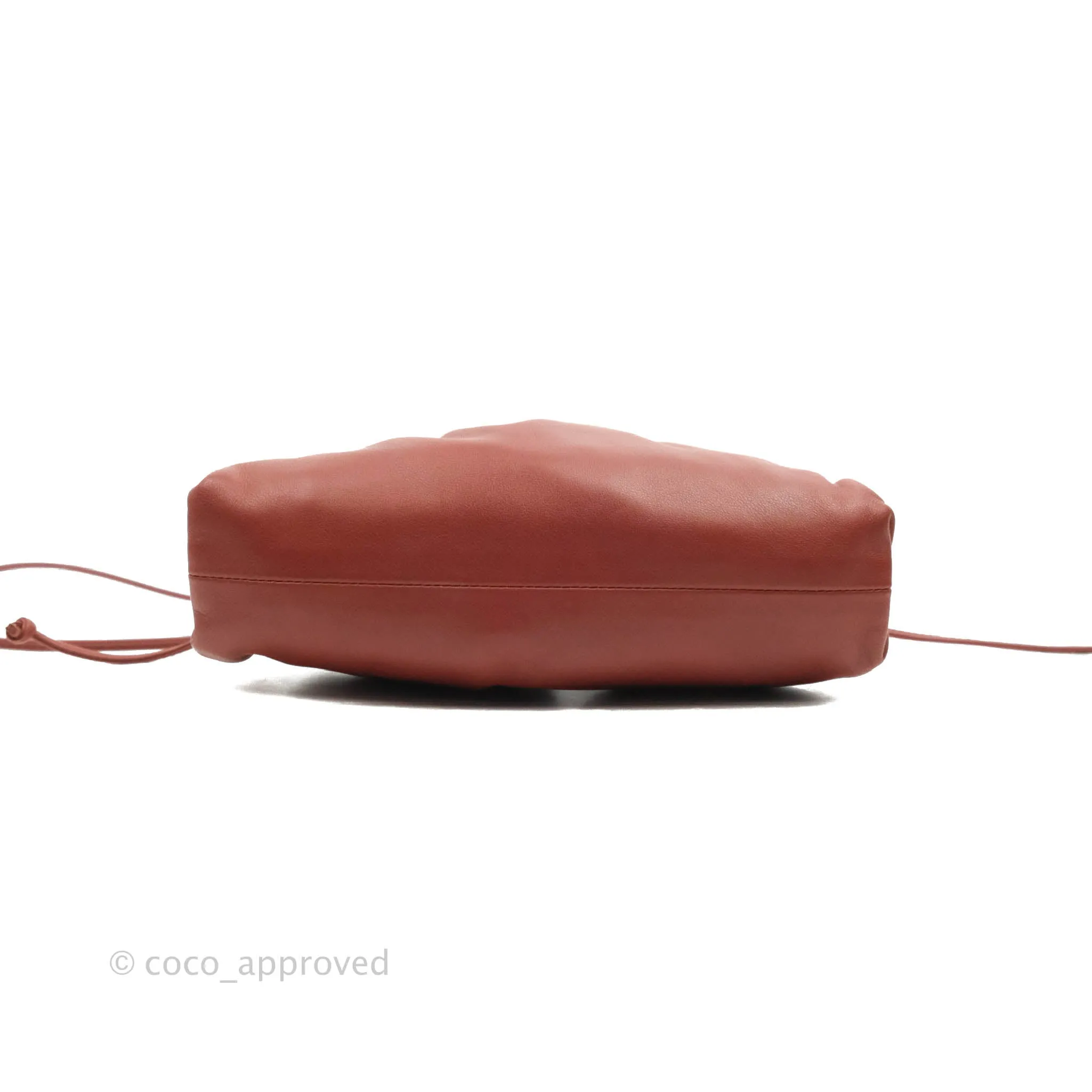 Bottega Veneta Butter Calfskin The Mini Pouch Bordeaux Brick Red