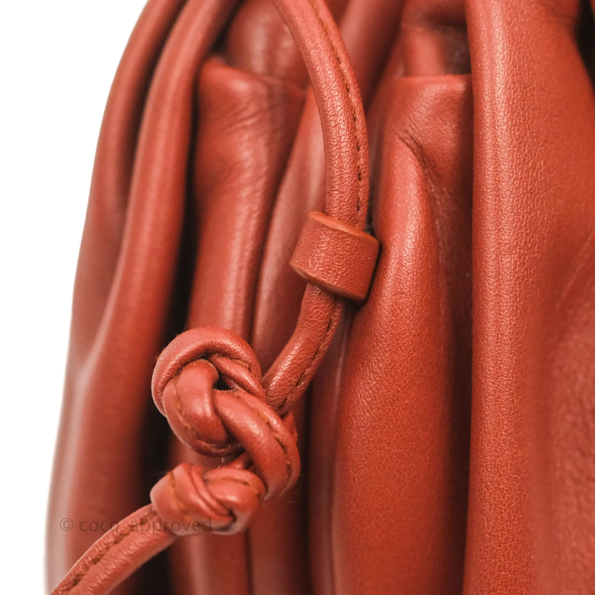 Bottega Veneta Butter Calfskin The Mini Pouch Bordeaux Brick Red