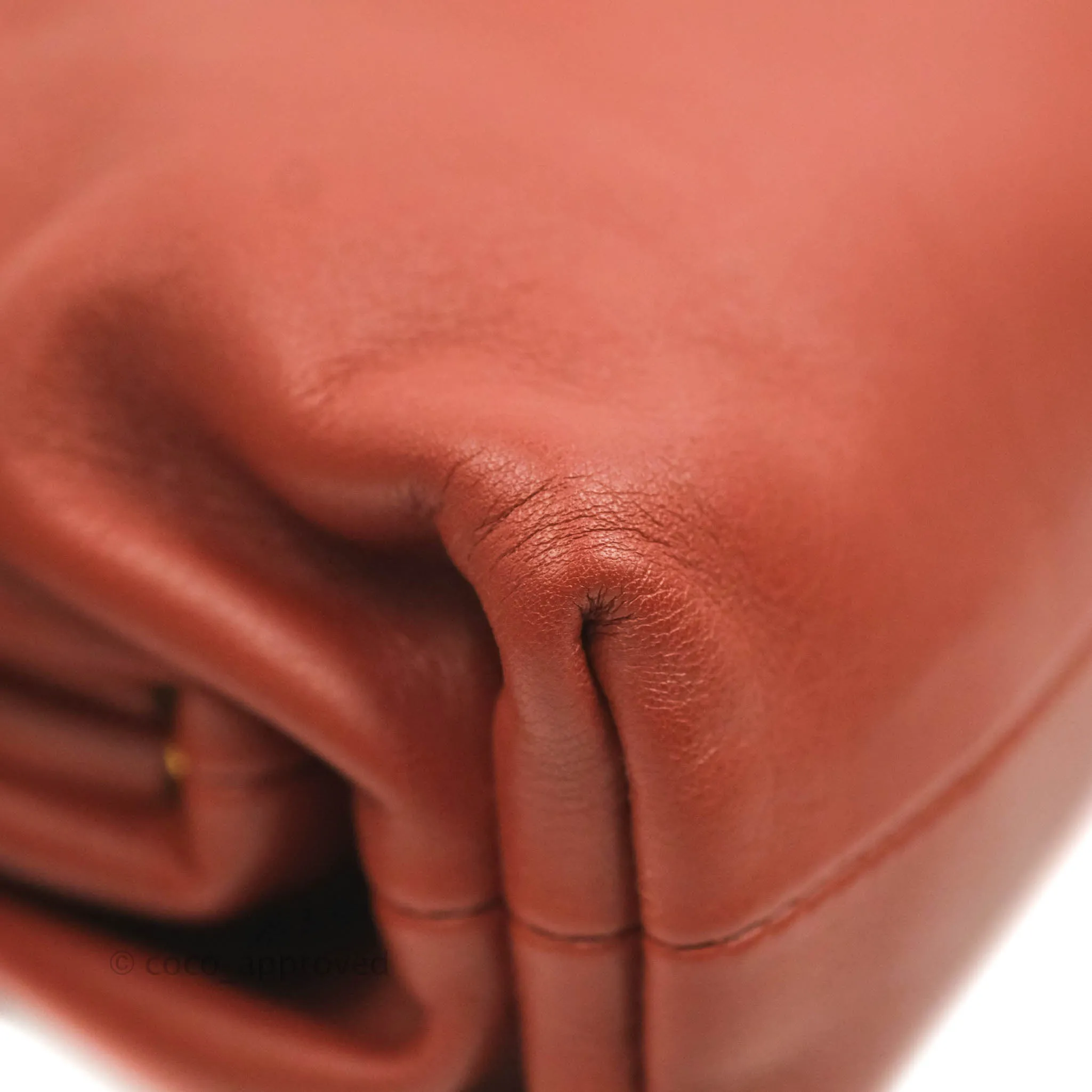 Bottega Veneta Butter Calfskin The Mini Pouch Bordeaux Brick Red