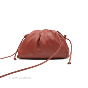 Bottega Veneta Butter Calfskin The Mini Pouch Bordeaux Brick Red