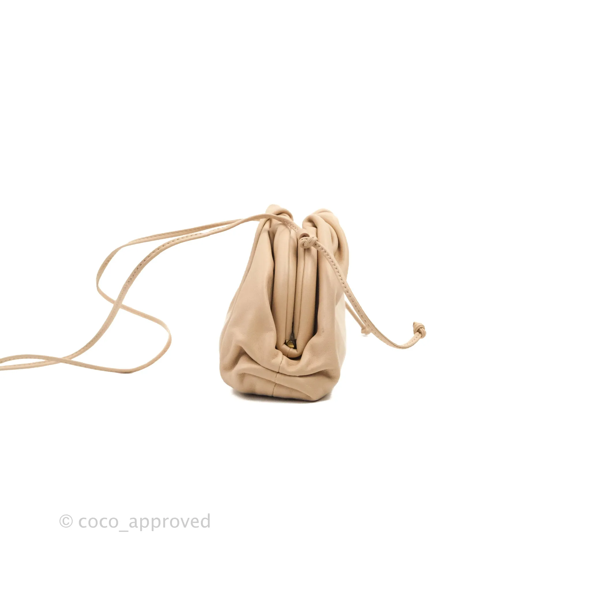 Bottega Veneta Butter Calfskin The Mini Pouch Bordeaux Nude